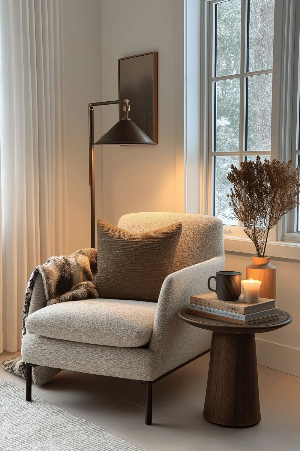 Warm, cozy living room setting representing comfort, rest, and emotional safety.