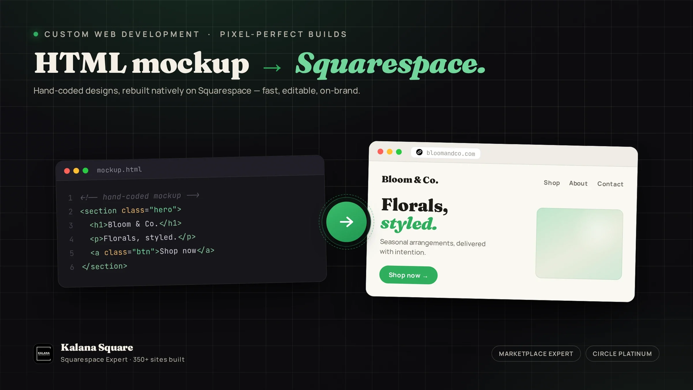 HTML to Squarespace