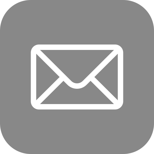 Icon of a white envelope on a gray background
