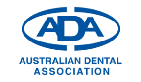 Logo of the Australian Dental Association featuring the acronym 'ADA' inside an oval with the full name below.