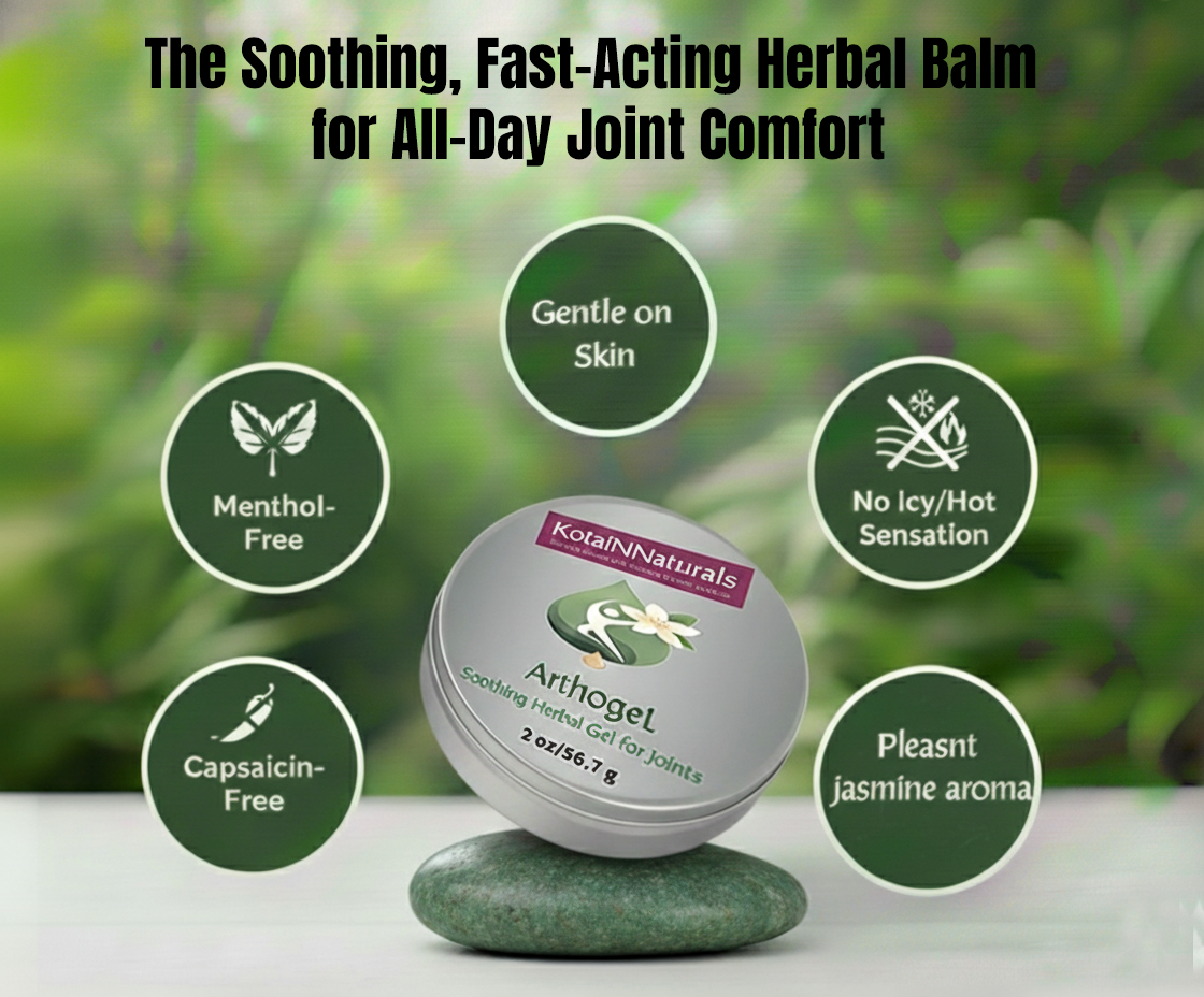 KotaiNNaturals Arthogel | Plant-Based Joint Recovery Balm for Pain & Stiffness Relief | 2 oz / 56.7 g