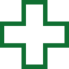 Grön medicinsk korsymbol