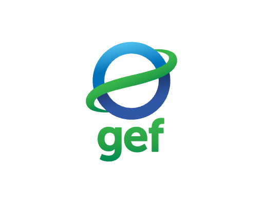 Logo with a green and blue color scheme and a stylized leaf design.