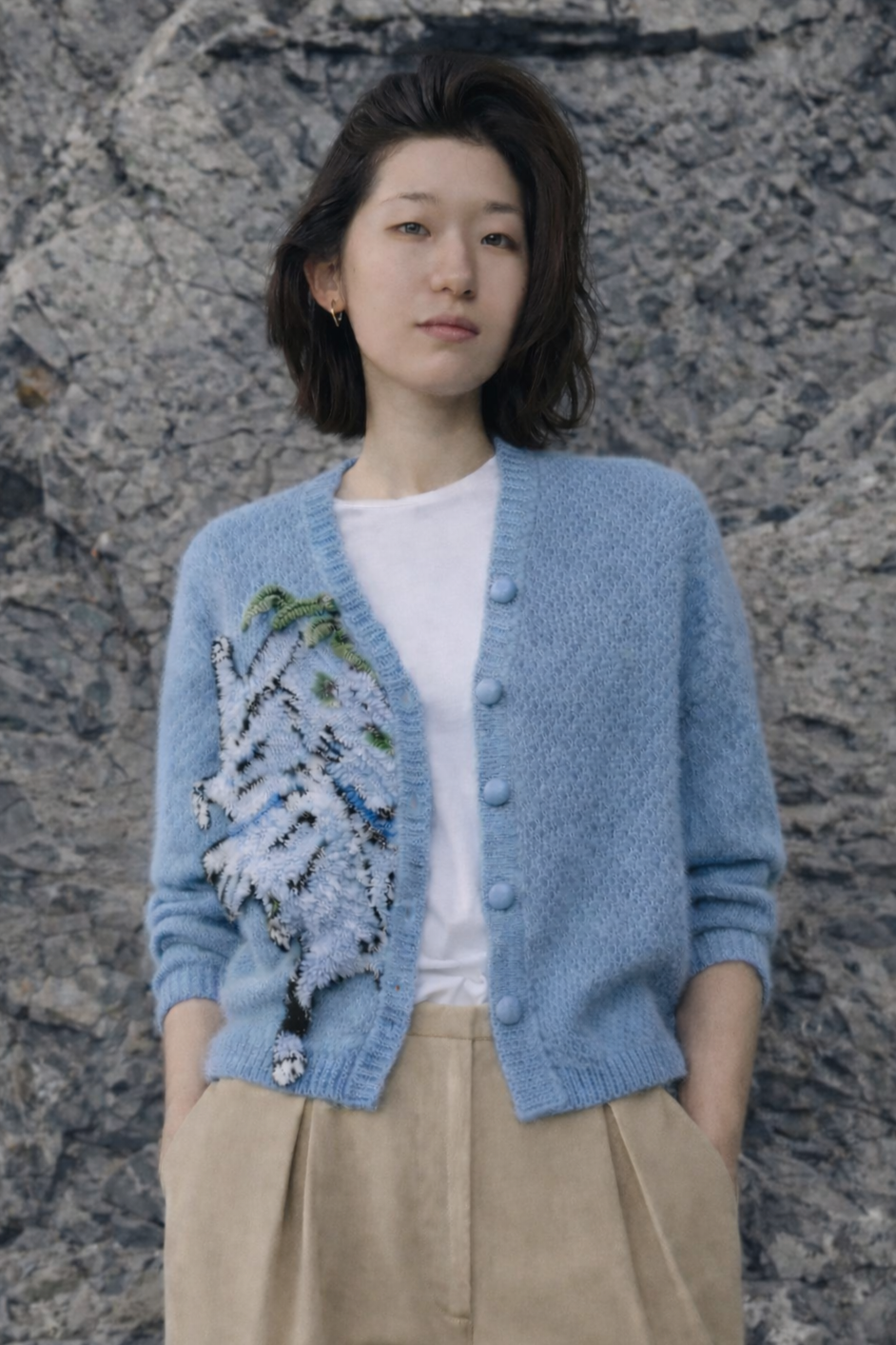 PRE-ORDER: Winged Tiger Cashmere Cardigan