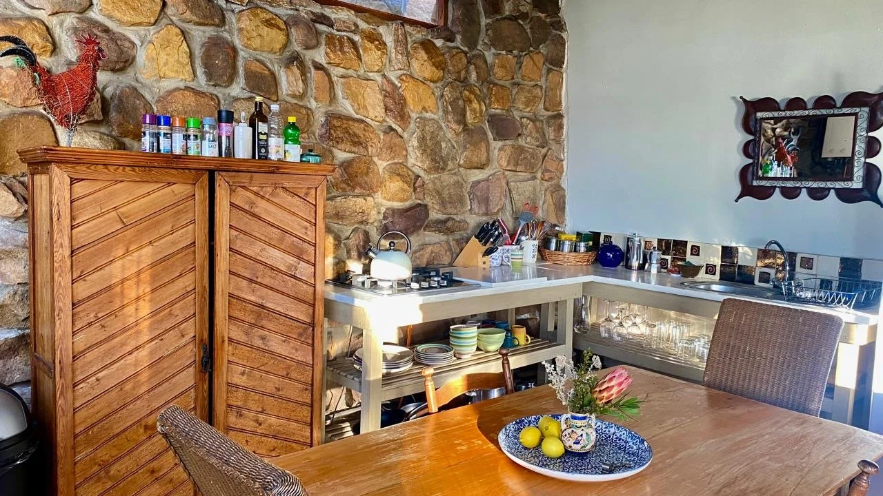 The kitchenette inside the Stone Cottage