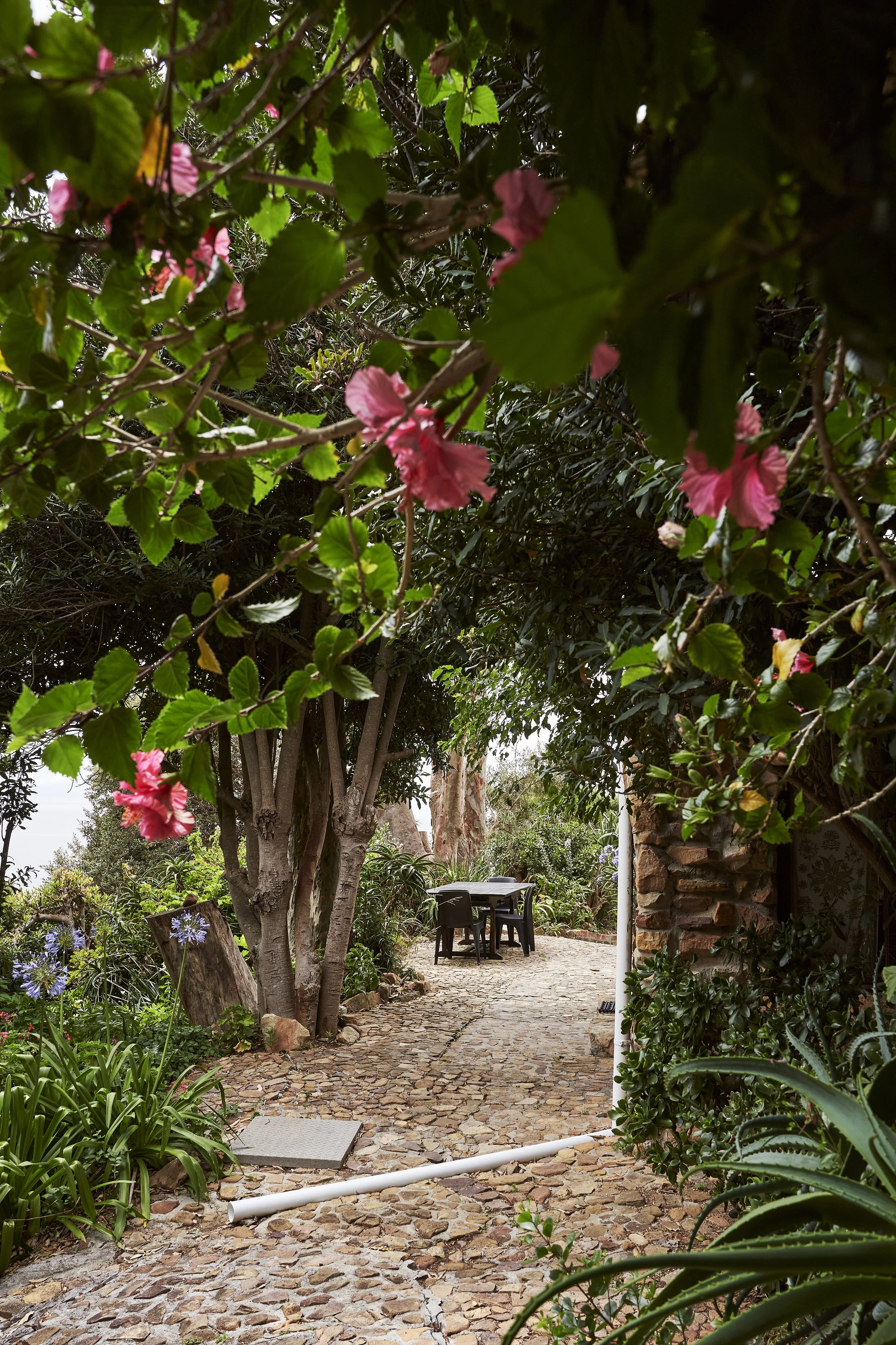 Outside the Stone Cottage