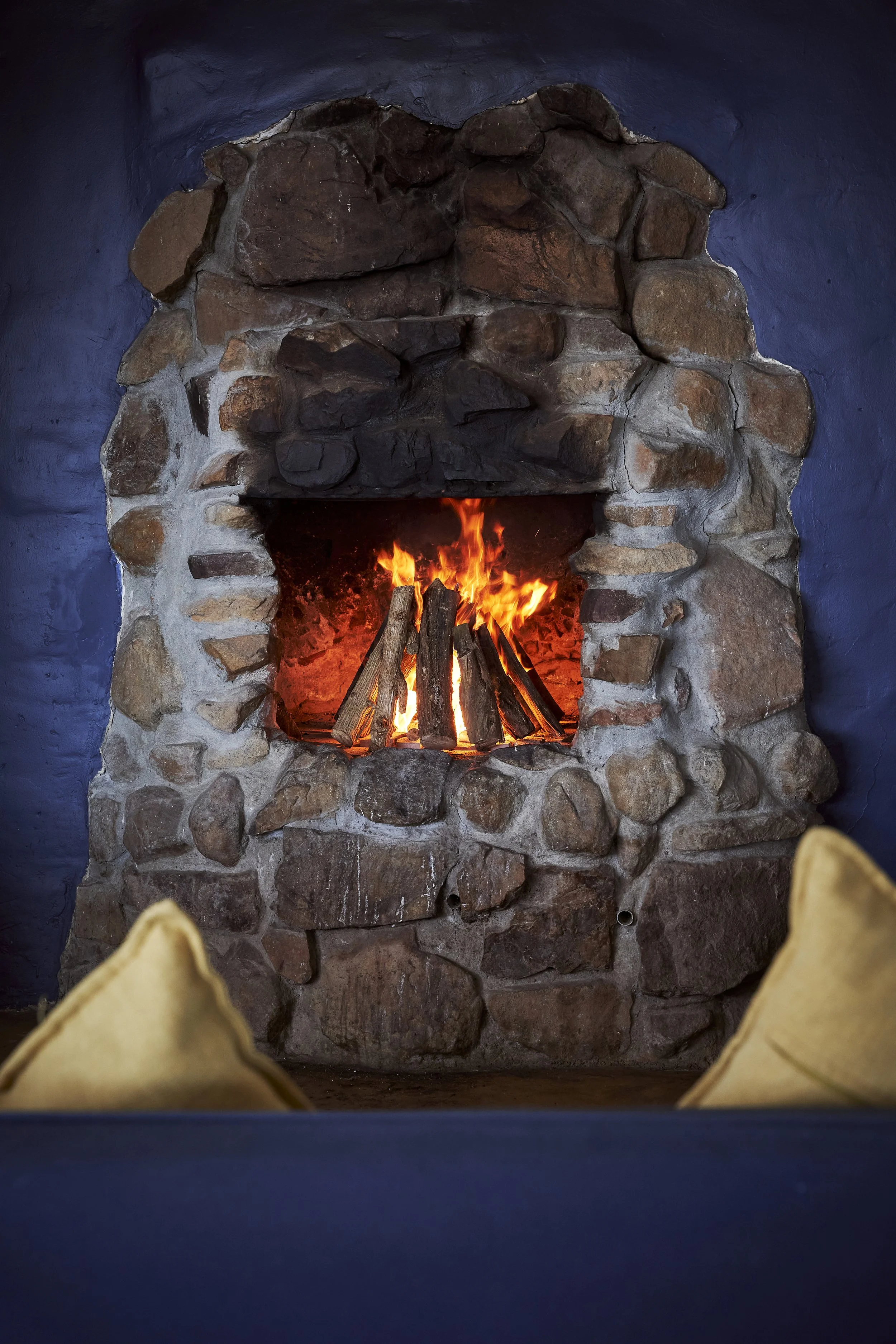 Fireplace in the Villa