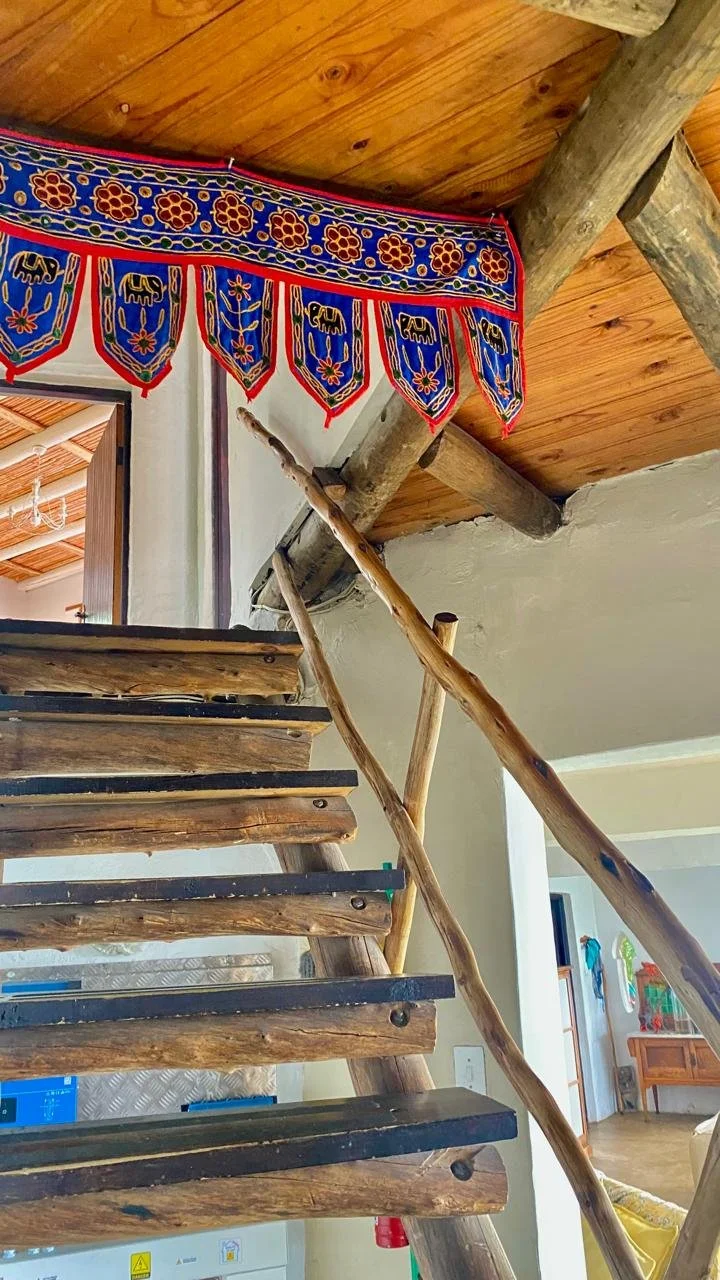 Stairs to into the bedrooms at the Villa