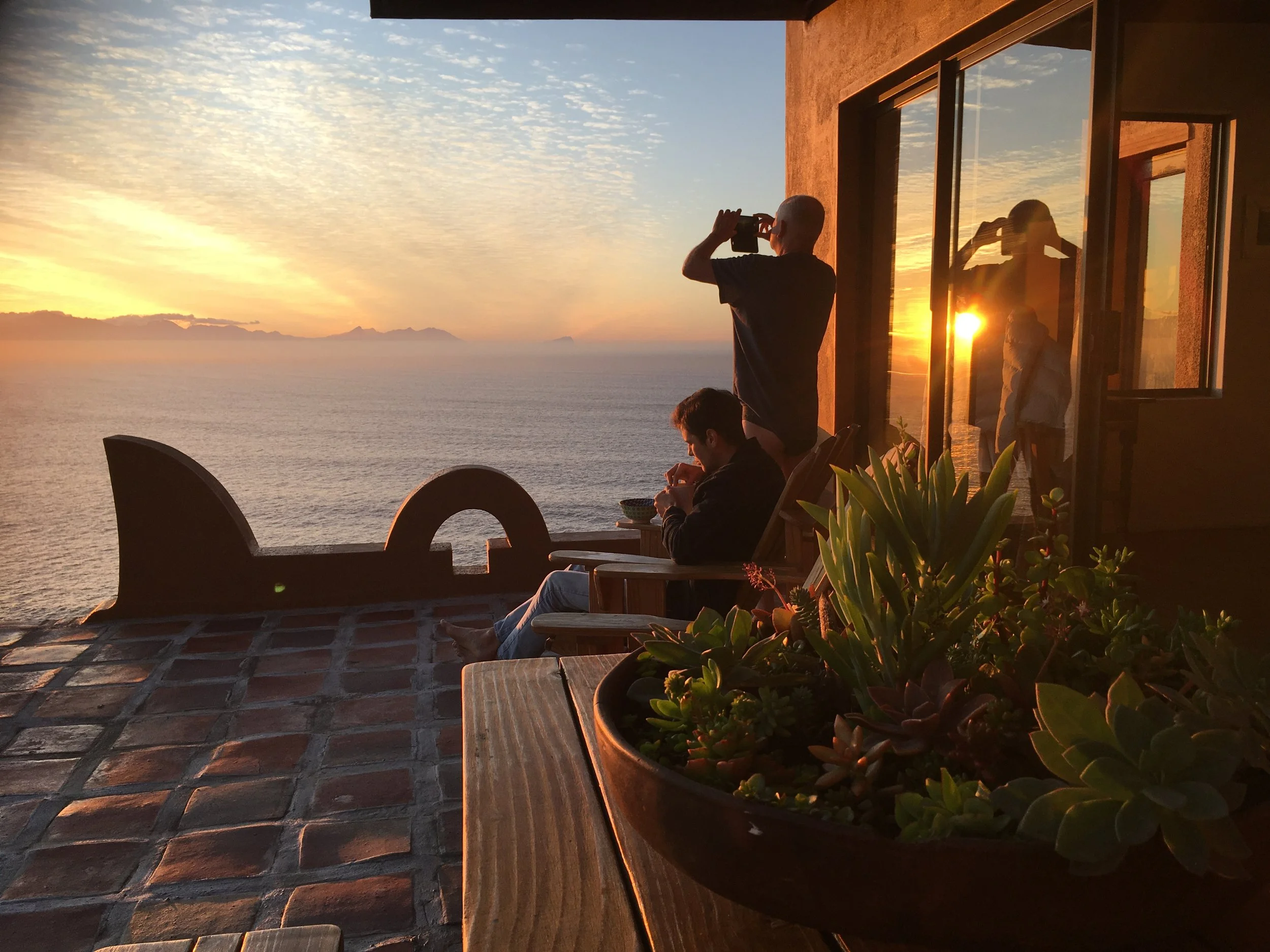 Capturing the sunrise at the Villa