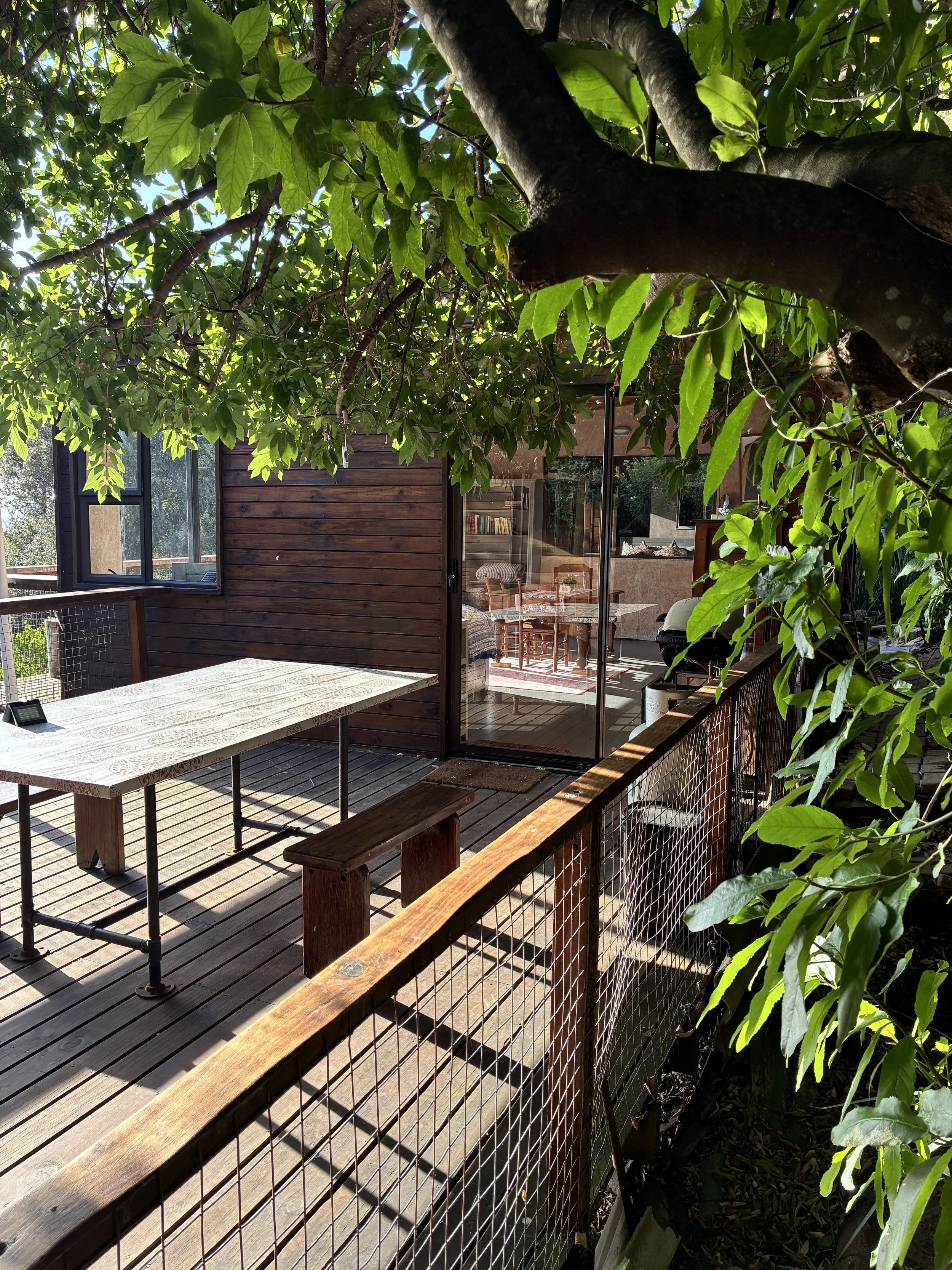 Outside deck at teh Hideaway