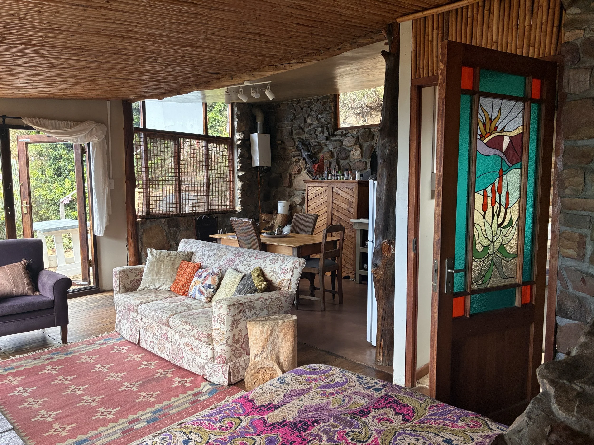 The living area in the Stone Cottage