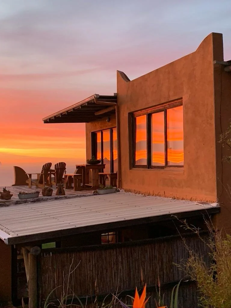 Sunrise reflected on the Villa