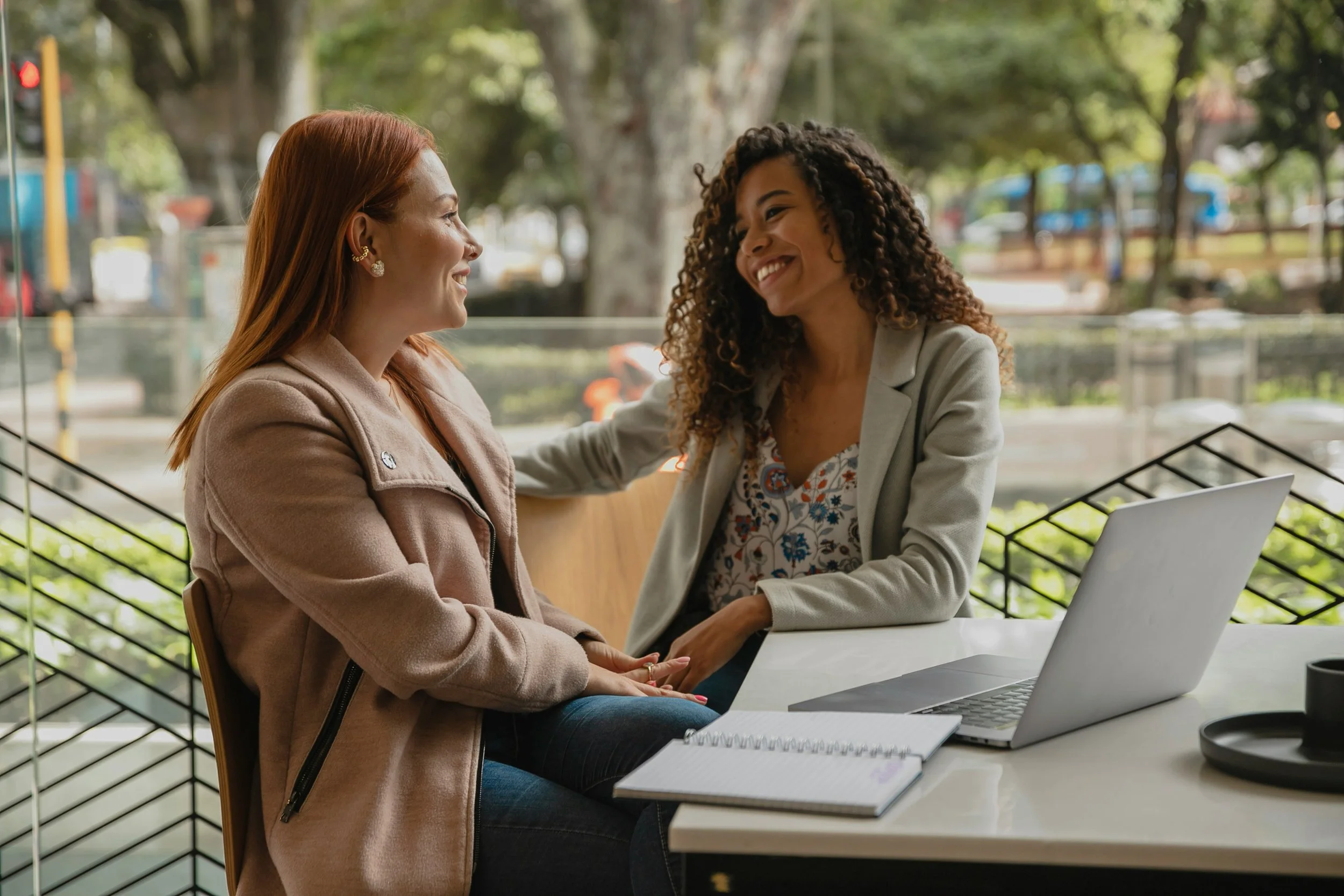 college student talking with a supportive friend