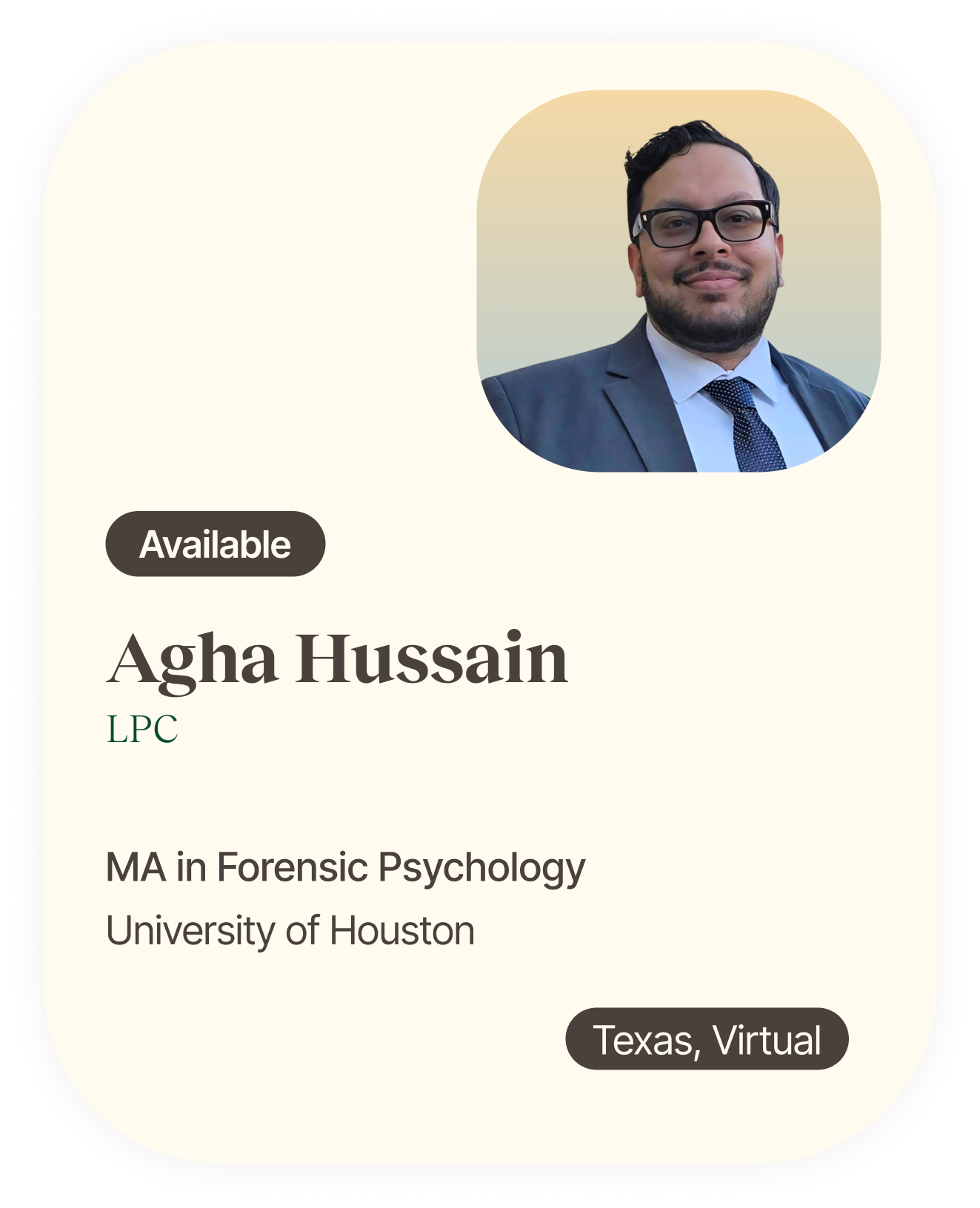 Agha Hussain LPC