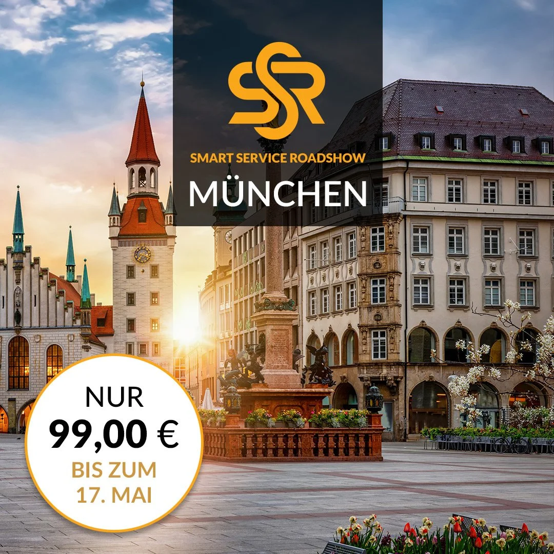 Nur f&uuml;r kurze Zeit: Ticket zur Smart Service Roadshow M&uuml;nchen f&uuml;r 99 &euro;

Wenn du dich mit Themen wie Service Management, IntegrationOps, AI und echten Praxiserfahrungen besch&auml;ftigst, solltest du dir das nicht entgehen lassen.
