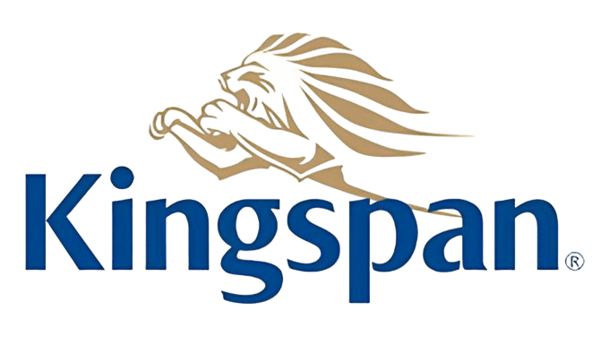 Kingspan logo featuring a stylized lion's head above the company name.