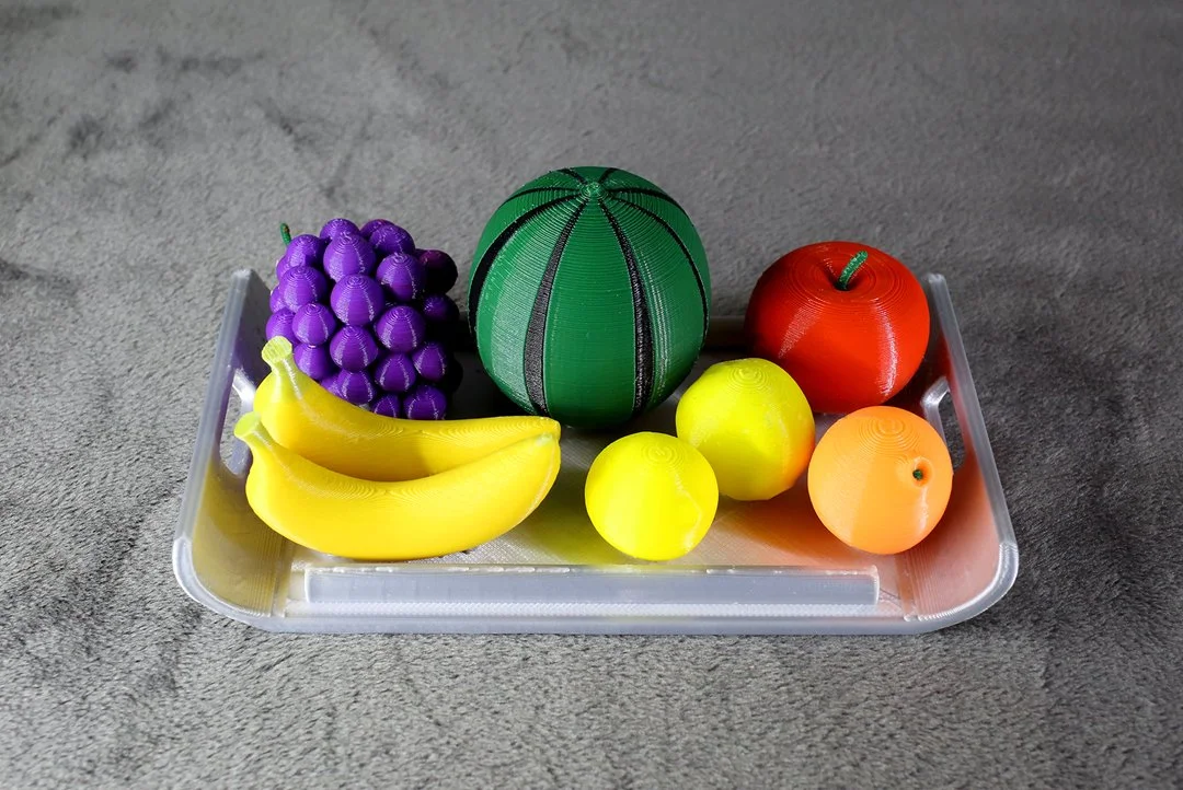 7컬러 멀티 3D 프린팅으로 제작된 과일 모형