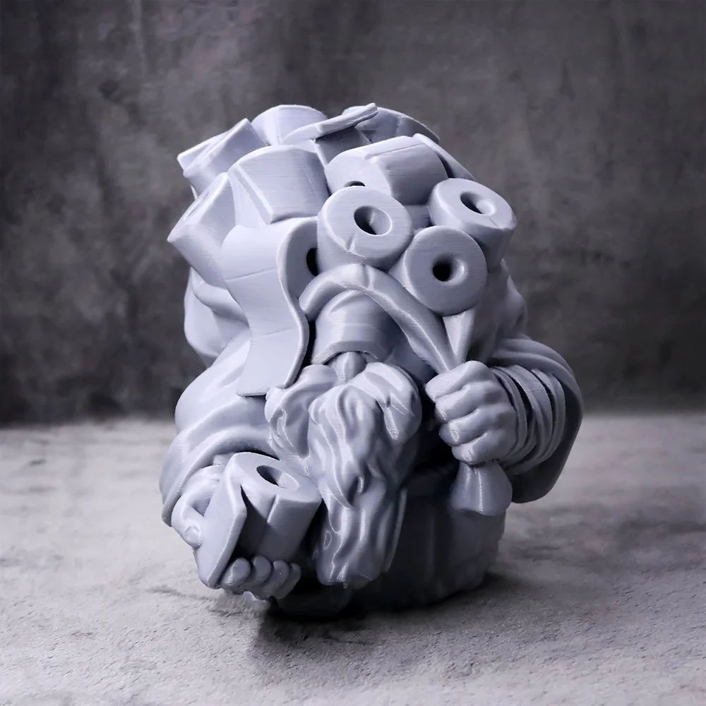 3D 프린팅으로 제작된 17cm 높이의 모형