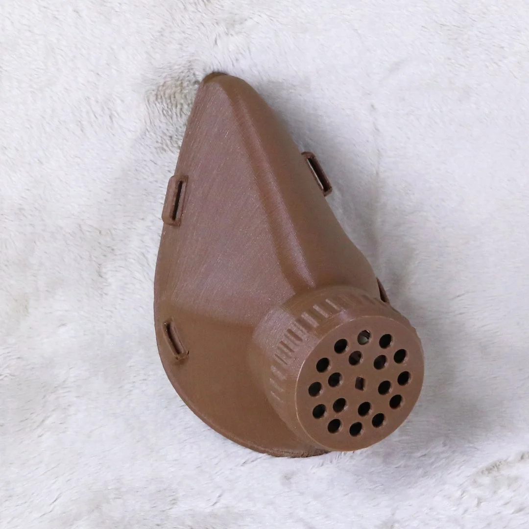 3D 프린팅으로 제작된 필터 마스크 모형