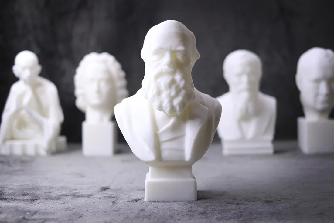 3D 프린팅으로 제작된 찰스 다윈 흉상 모형