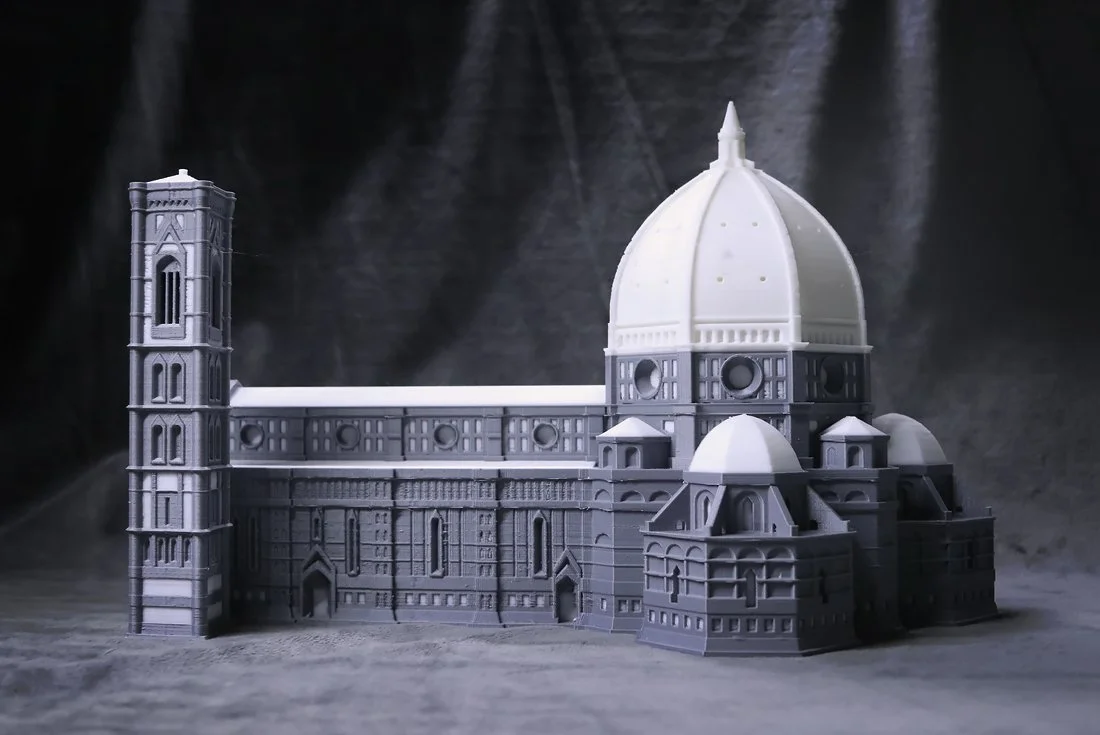 듀얼 3D 프린팅으로 제작된 가로 40cm 의 피렌체 두오모 성당 모형