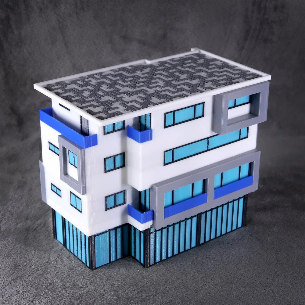 5컬러 멀티 3D 프린팅으로 제작된 정밀 하우스 모형