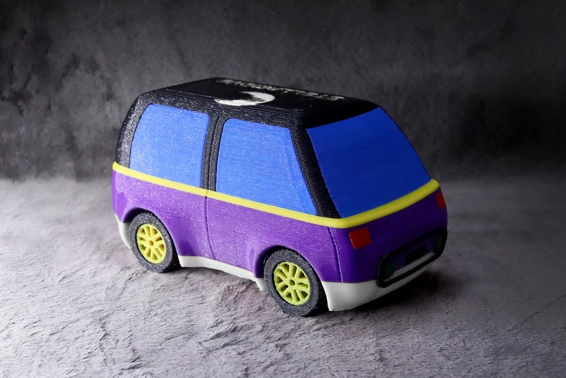 5컬러 멀티 3D 프린팅으로 제작된 정밀 미니 자동차 모형
