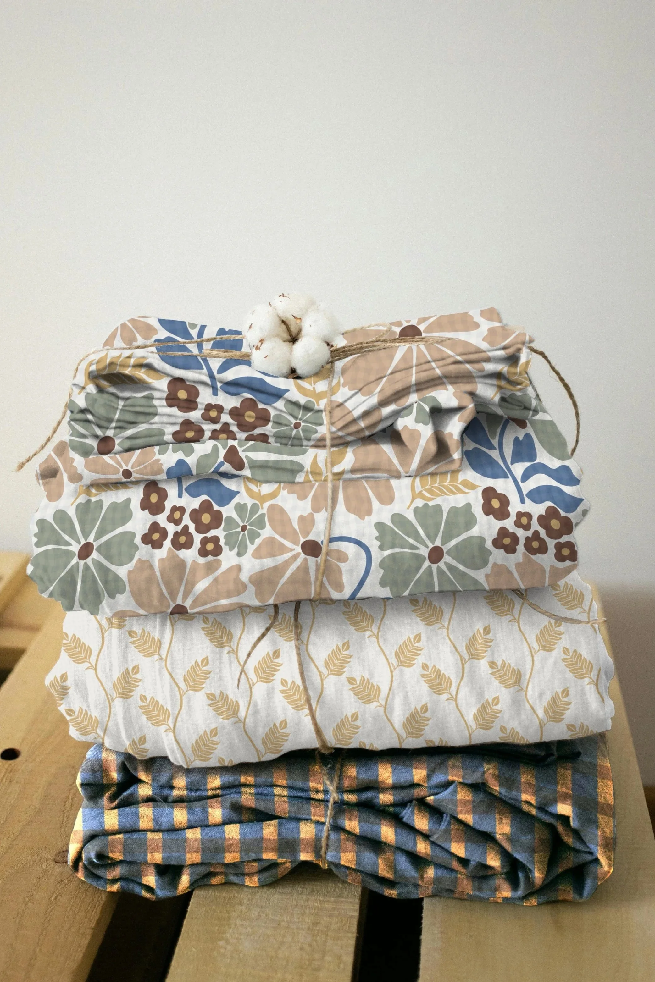 Flour Sack Prairie - A nostalgic blend of rustic charm and soft florals, inspired by vintage textiles.