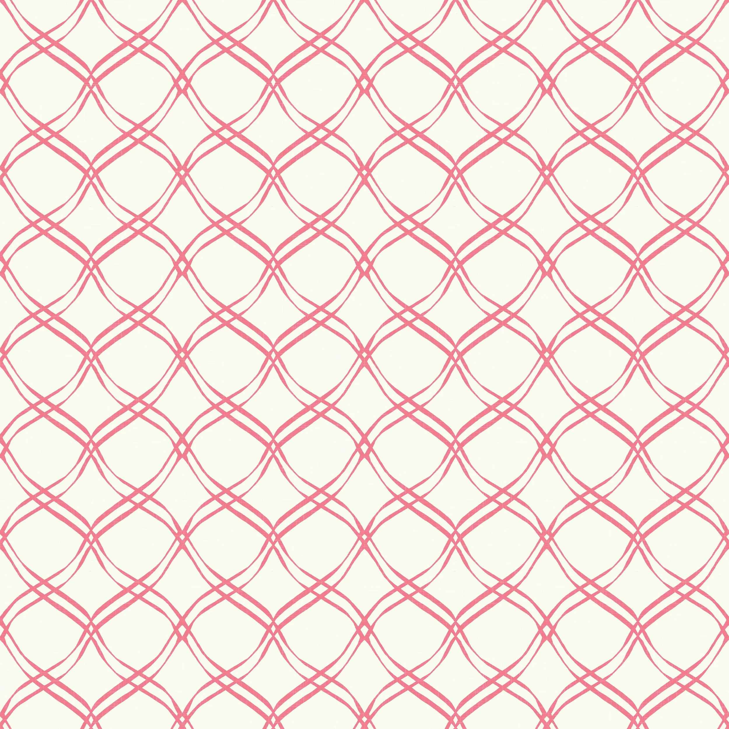 Ribbon Toss Garden Rose - Interwoven blush ribbons create a soft, elegant geometric with a hand-drawn feel.