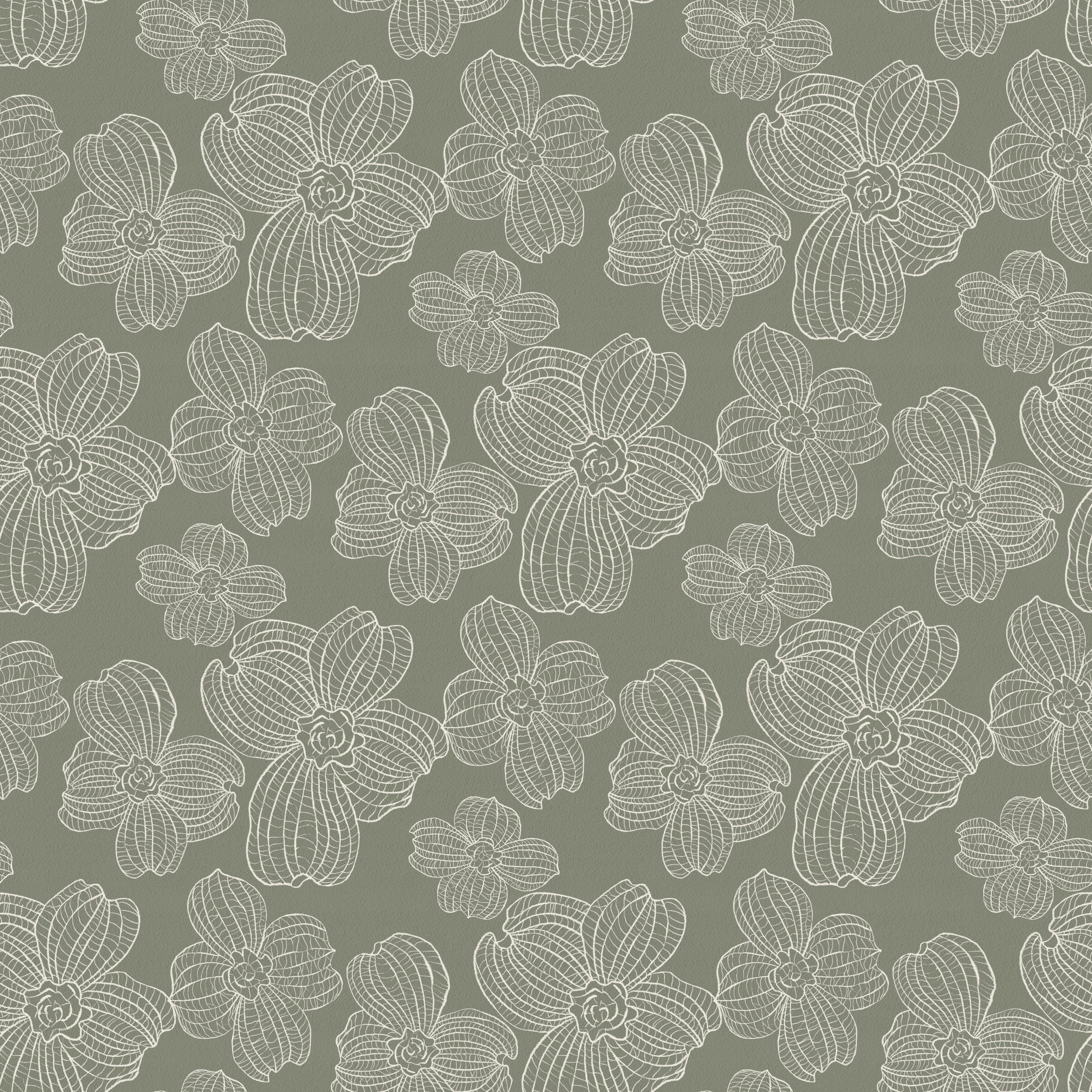 Threaded Bloom Botanical Lace - Sage