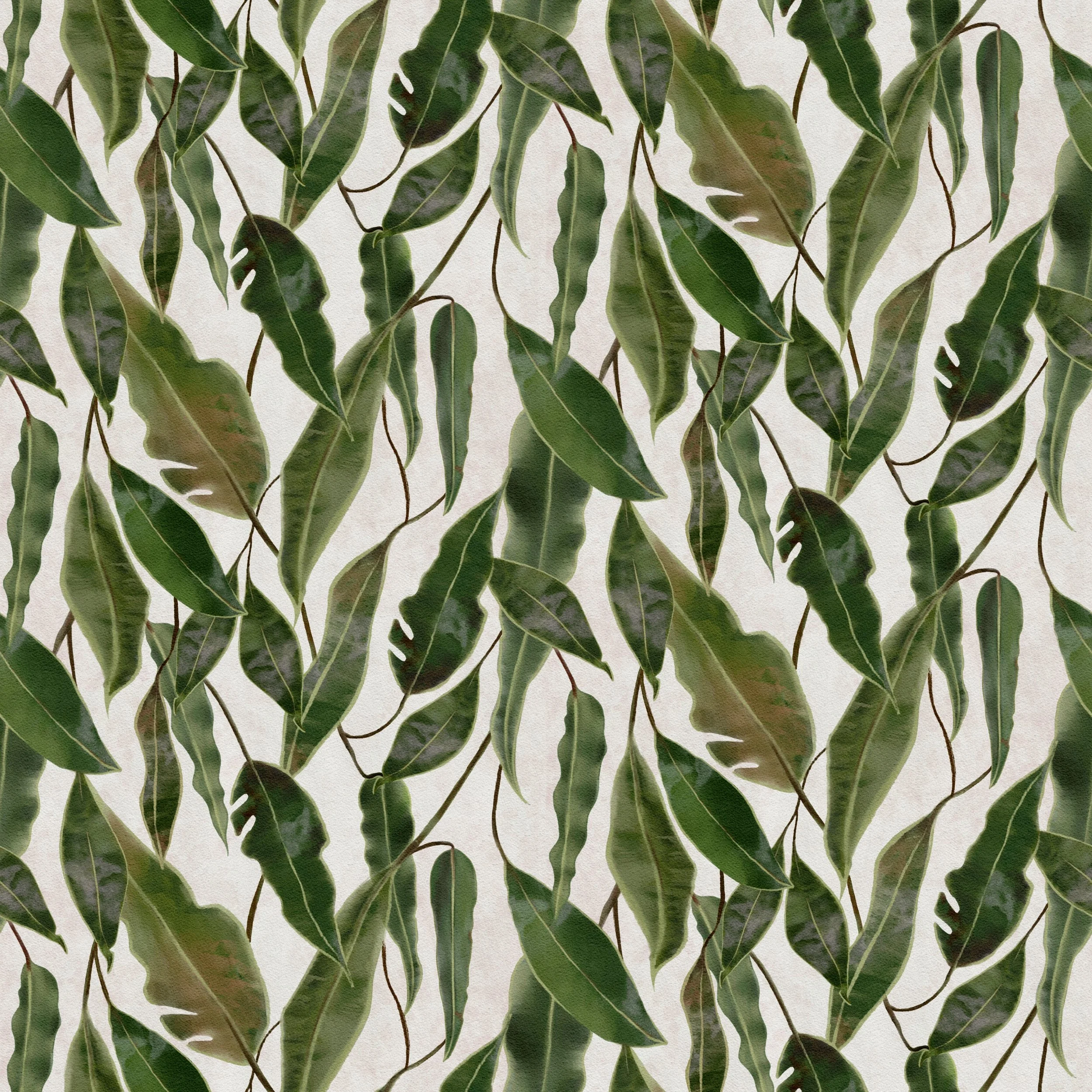 Gum Leaf Cascade - Flowing eucalyptus leaves in a gentle cascade, bringing a fresh Australian botanical feel.