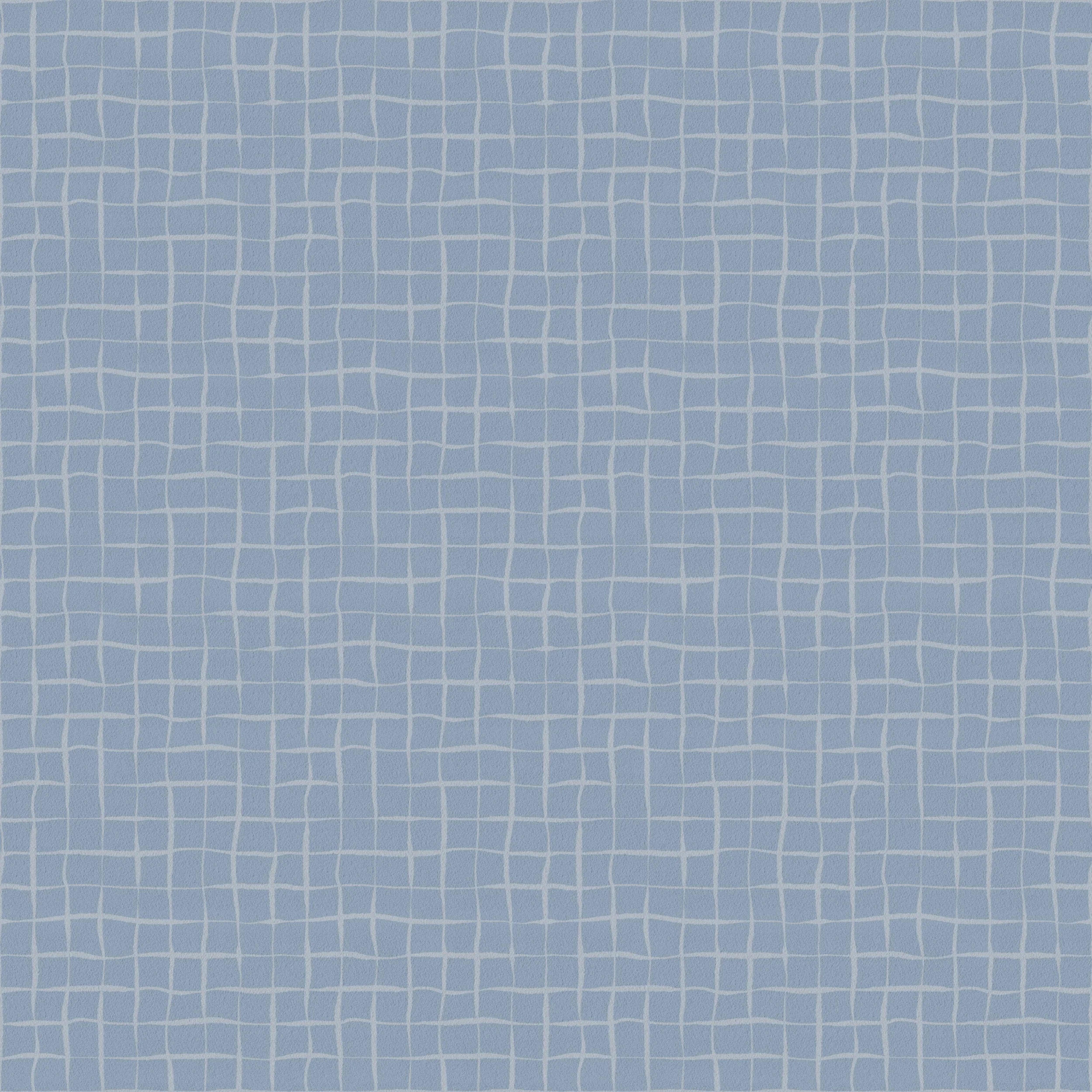 Garden Lattice Gentle Blue - A softly hand-drawn lattice pattern inspired by garden trellises and woven textures.