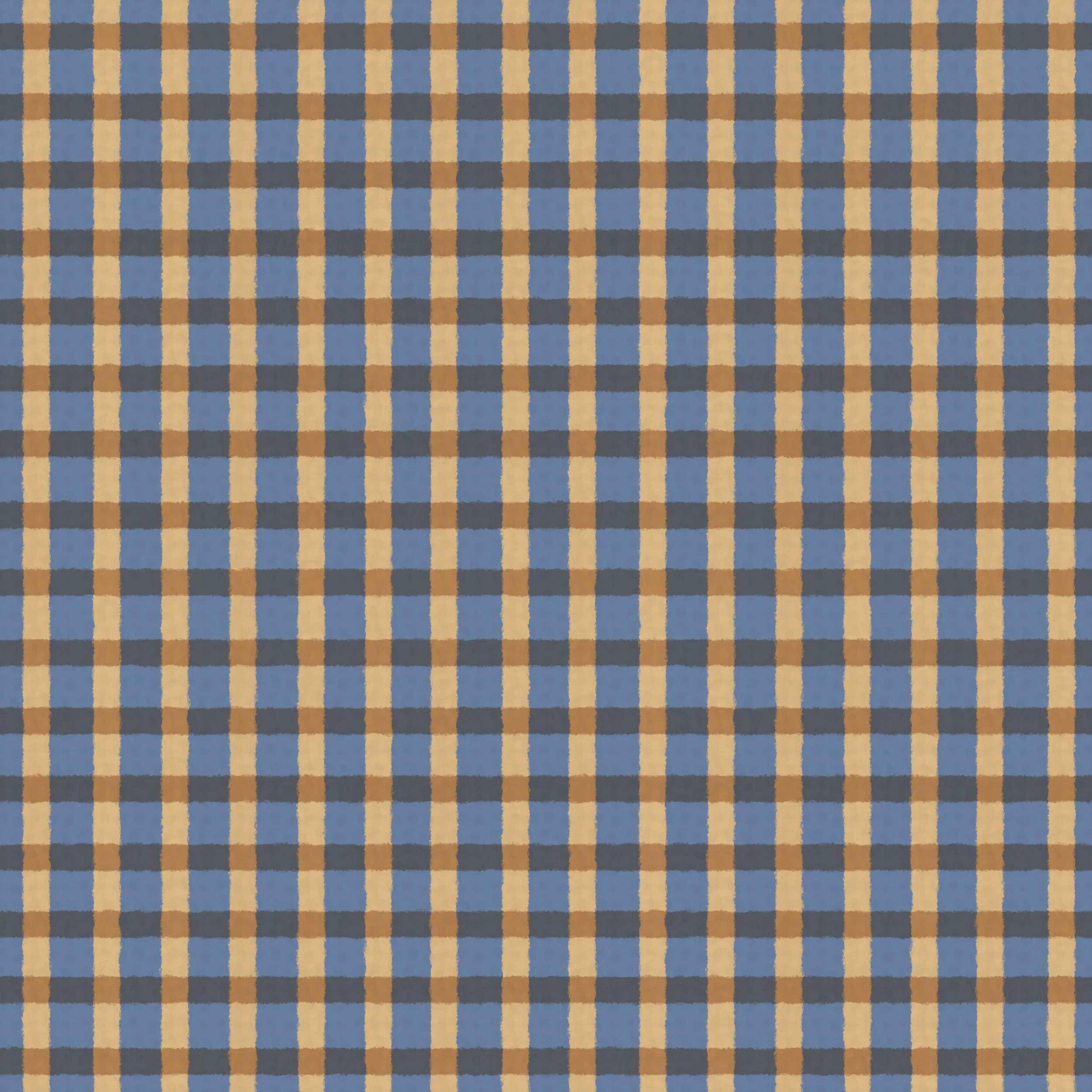Washed Country Check - a softened check pattern inspired by vintage farmhouse and flour sack textiles. 