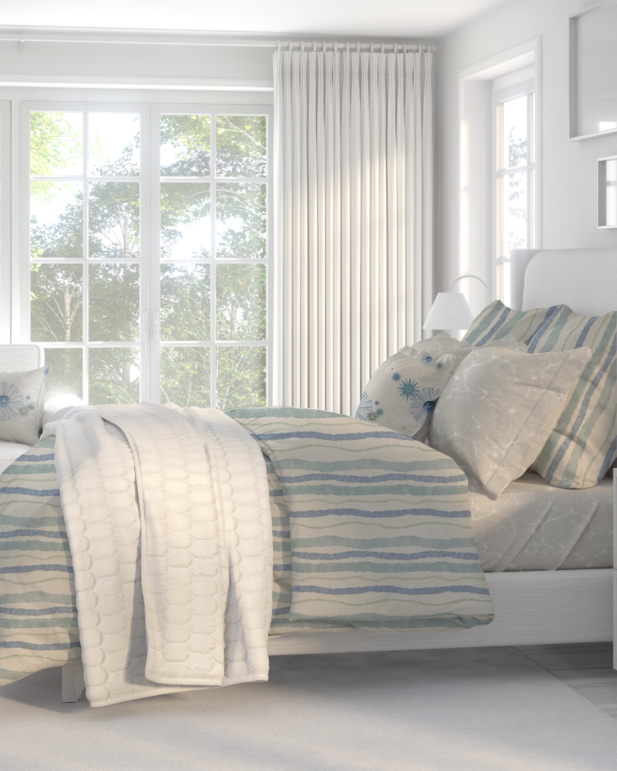 Saltwater Serenity — Soft coastal blues and fluid textures inspired by the gentle rhythm of the sea.