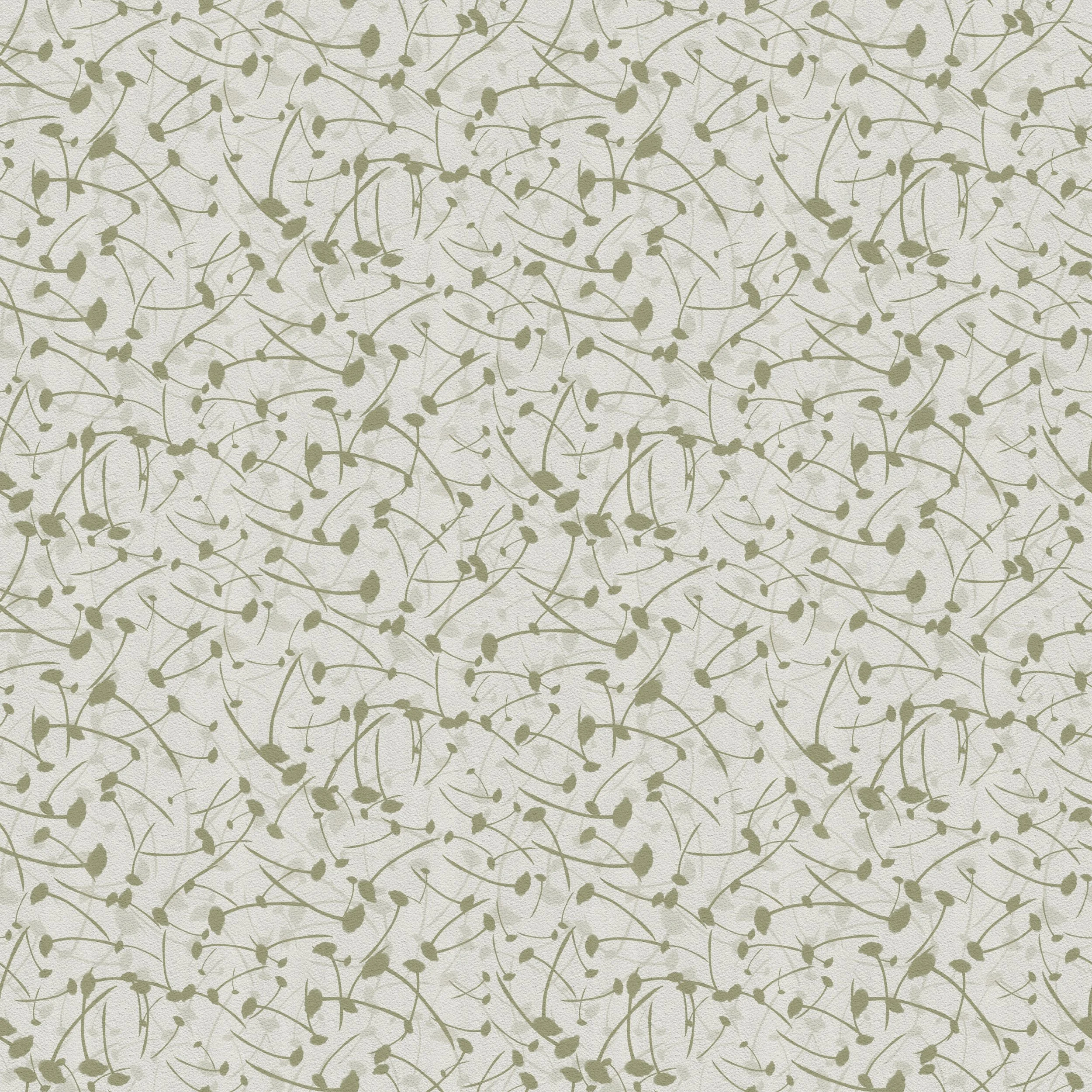 Blossom Breeze Natural - Light sage pattern with drifting gum blossom stamens, creating a gentle, airy Australian botanical perfect for calm interiors.