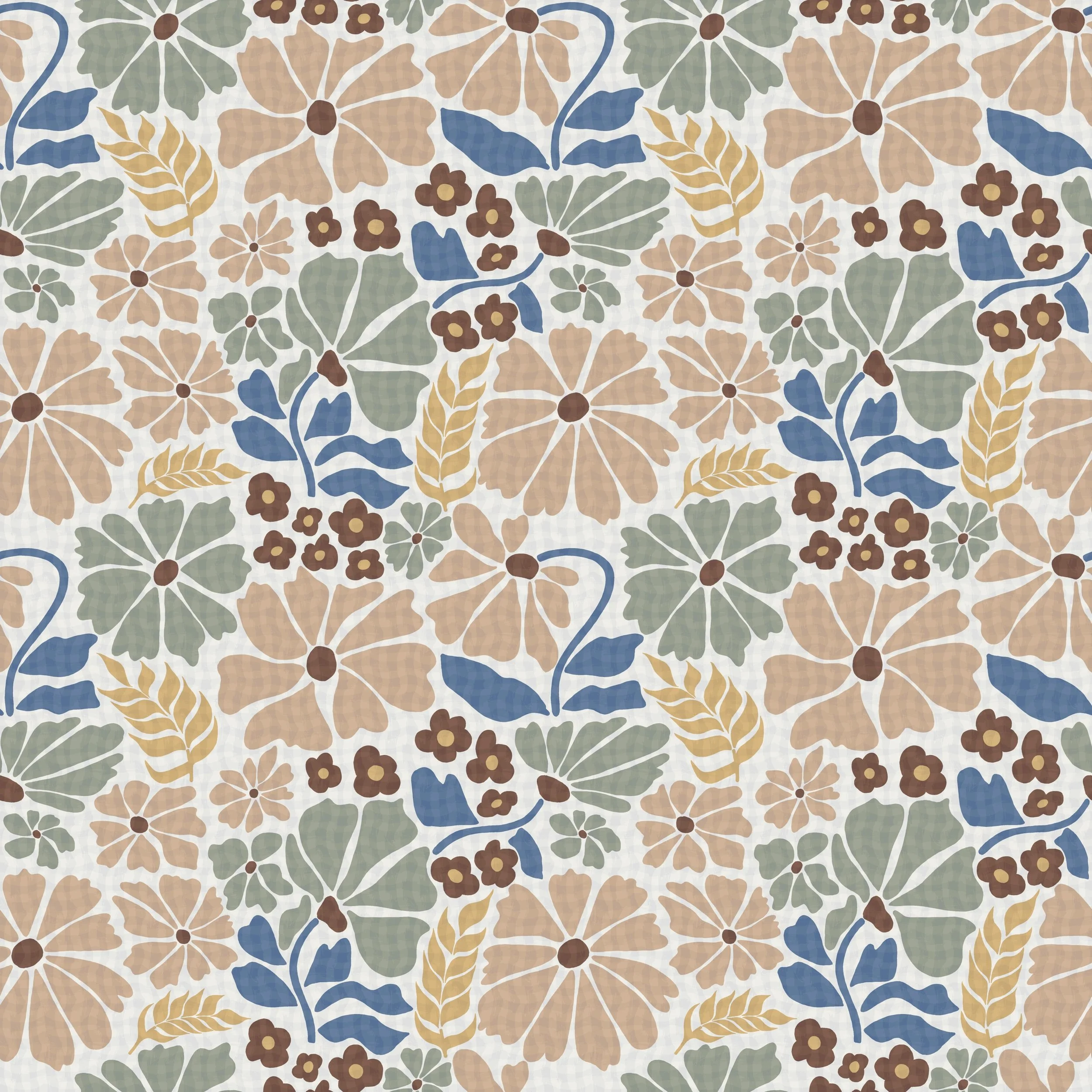 Flour Sack Prairie Floral - A nostalgic blend of rustic charm and soft florals, inspired by vintage textiles.