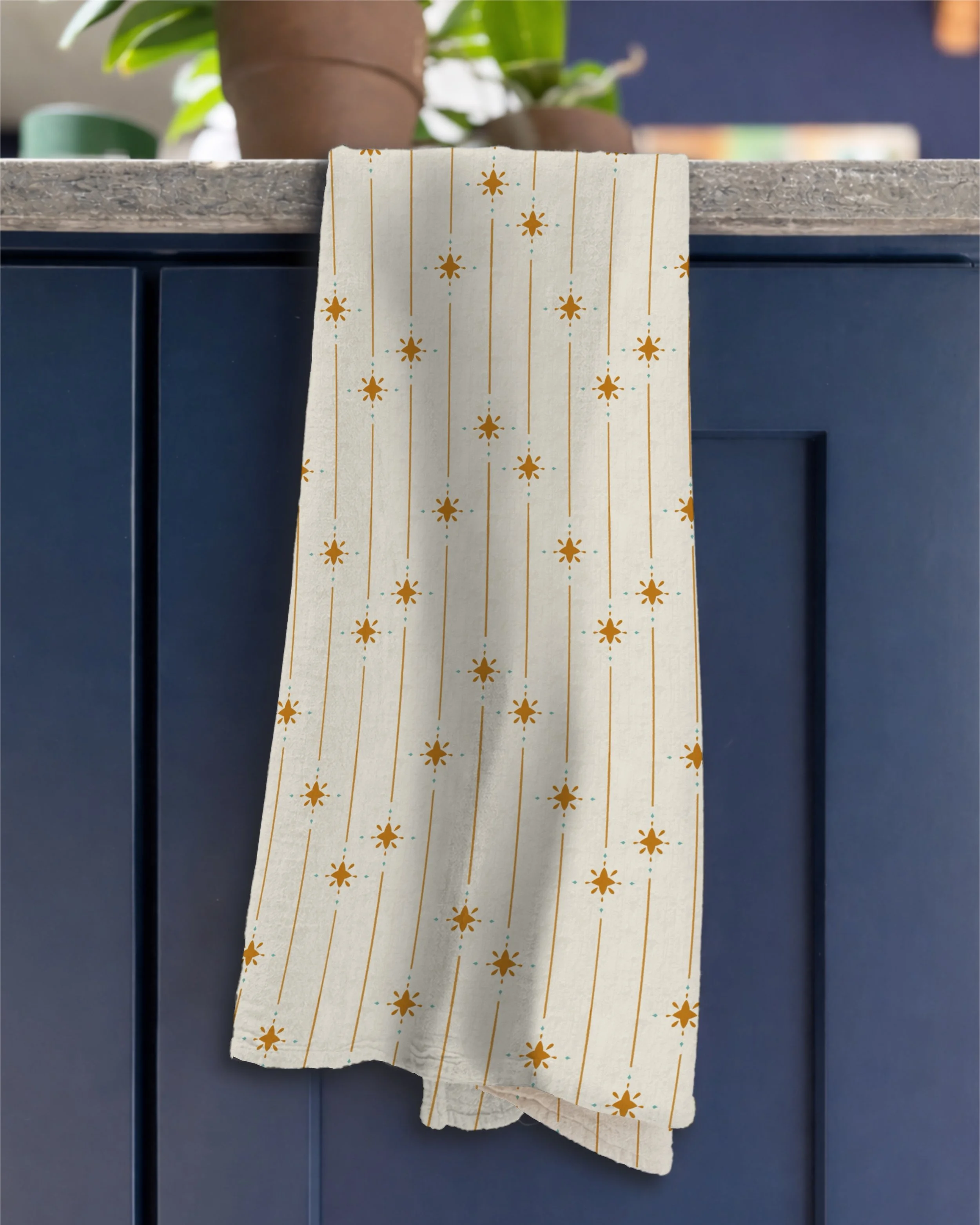 Mediterranean Courtyard Stripe - Neutral/Gold 