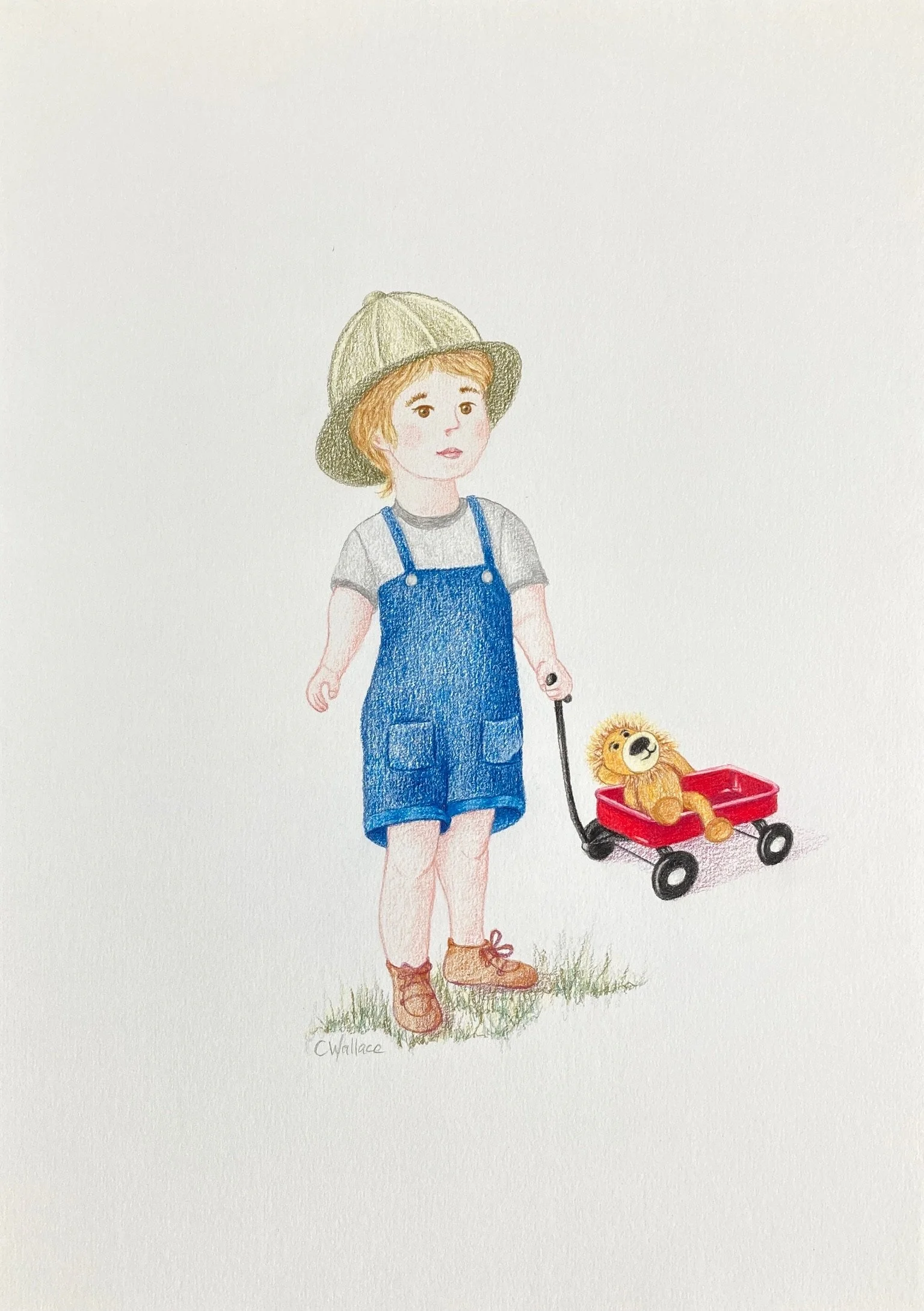 Urban Kids - Boy with Red Wagon