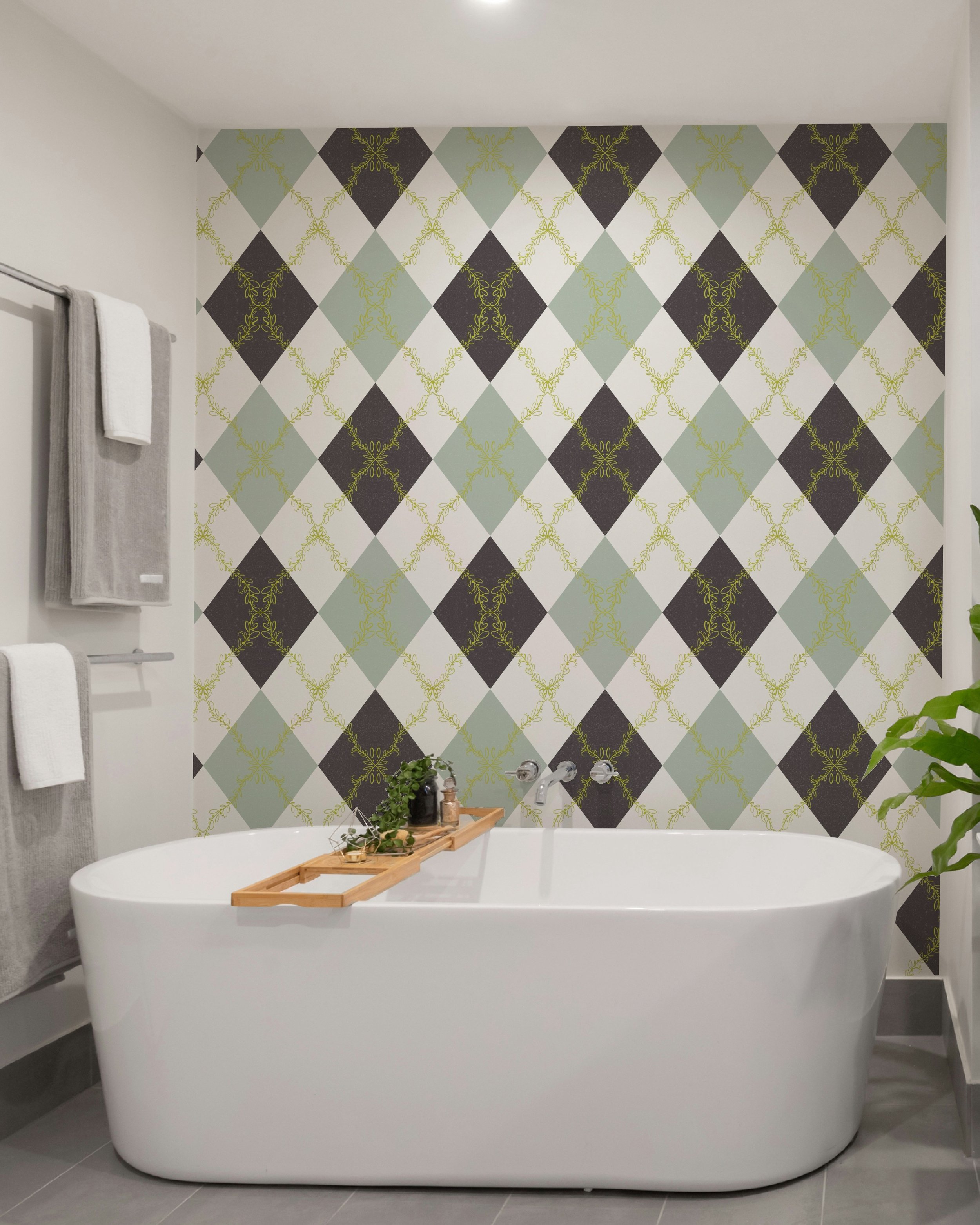 Almond Blossom Diamond Trellis - Spring