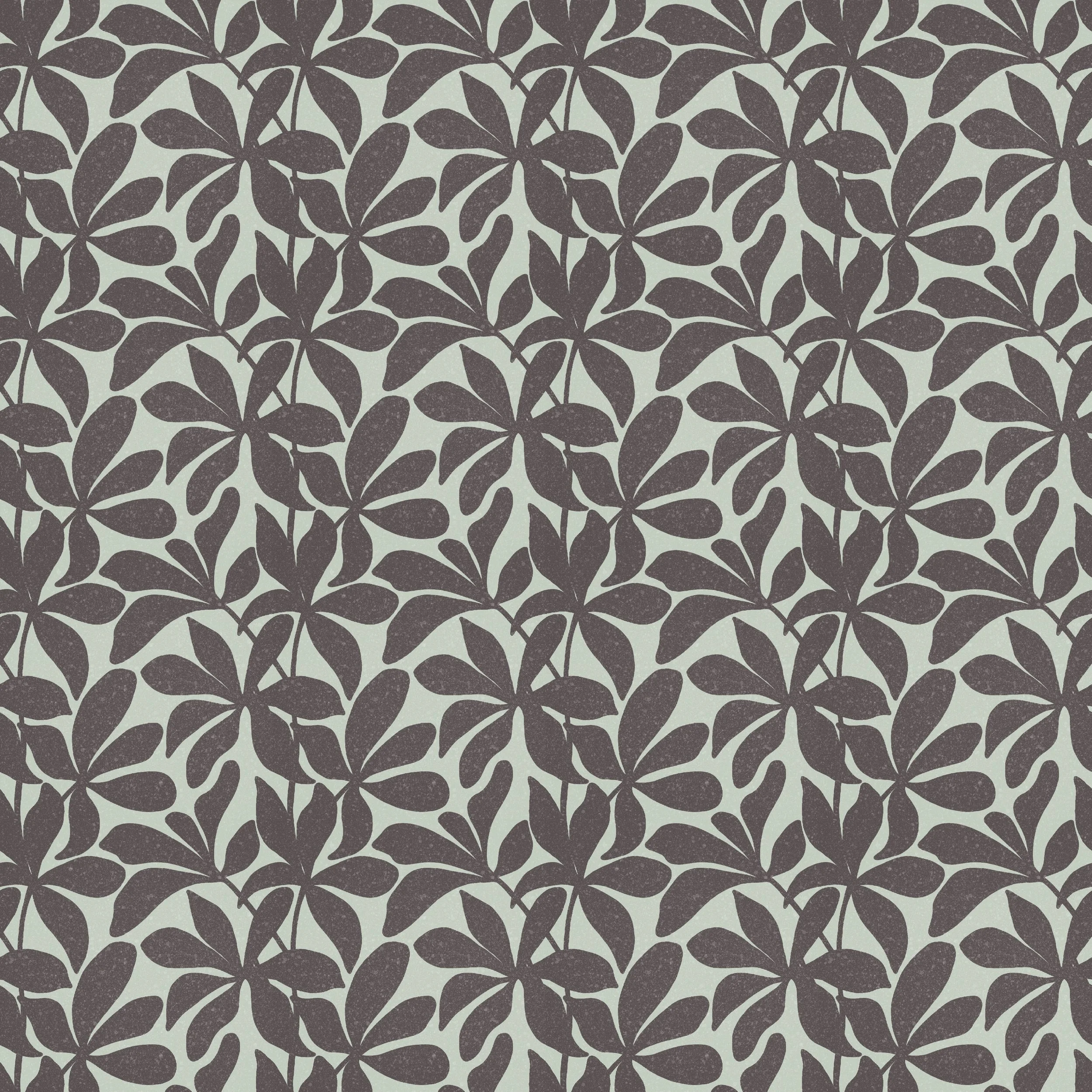 Bold leaf silhouettes coordinate with the Almond Blossom collection, bringing graphic botanical texture to sage green and charcoal. A striking blender for fabric, wallpaper and home decor.