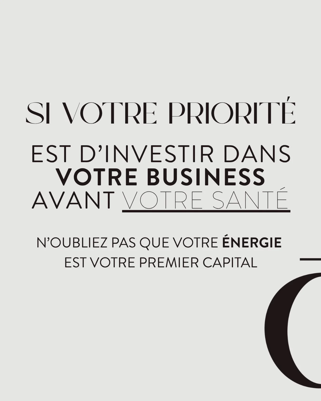 l J&rsquo;irais m&ecirc;me plus loin : votre &eacute;nergie est la cl&eacute; de votre r&eacute;ussite. 

Je rencontre beaucoup de dirigeants et d&rsquo;entrepreneurs qui donnent tout pour d&eacute;velopper leur activit&eacute; et atteindre leurs obj