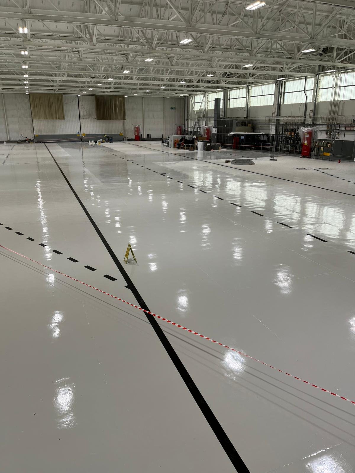 a commercial resin flooring project.