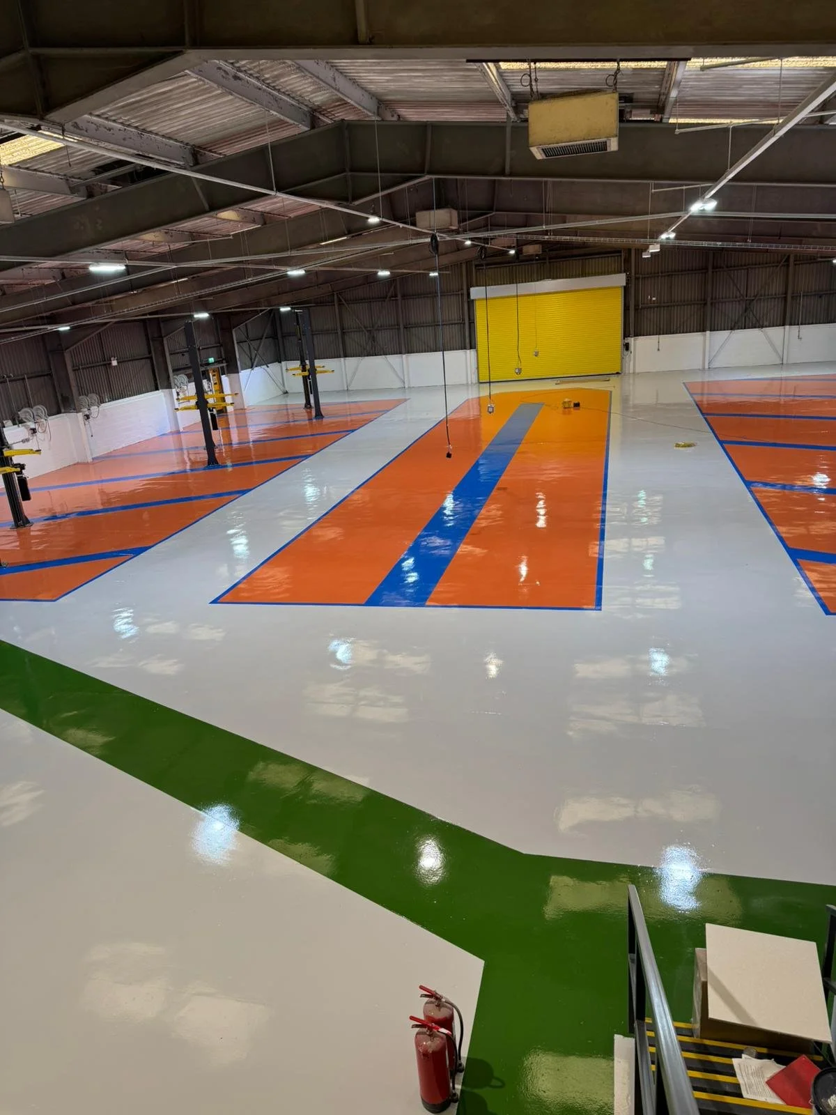 a commercial resin flooring project.