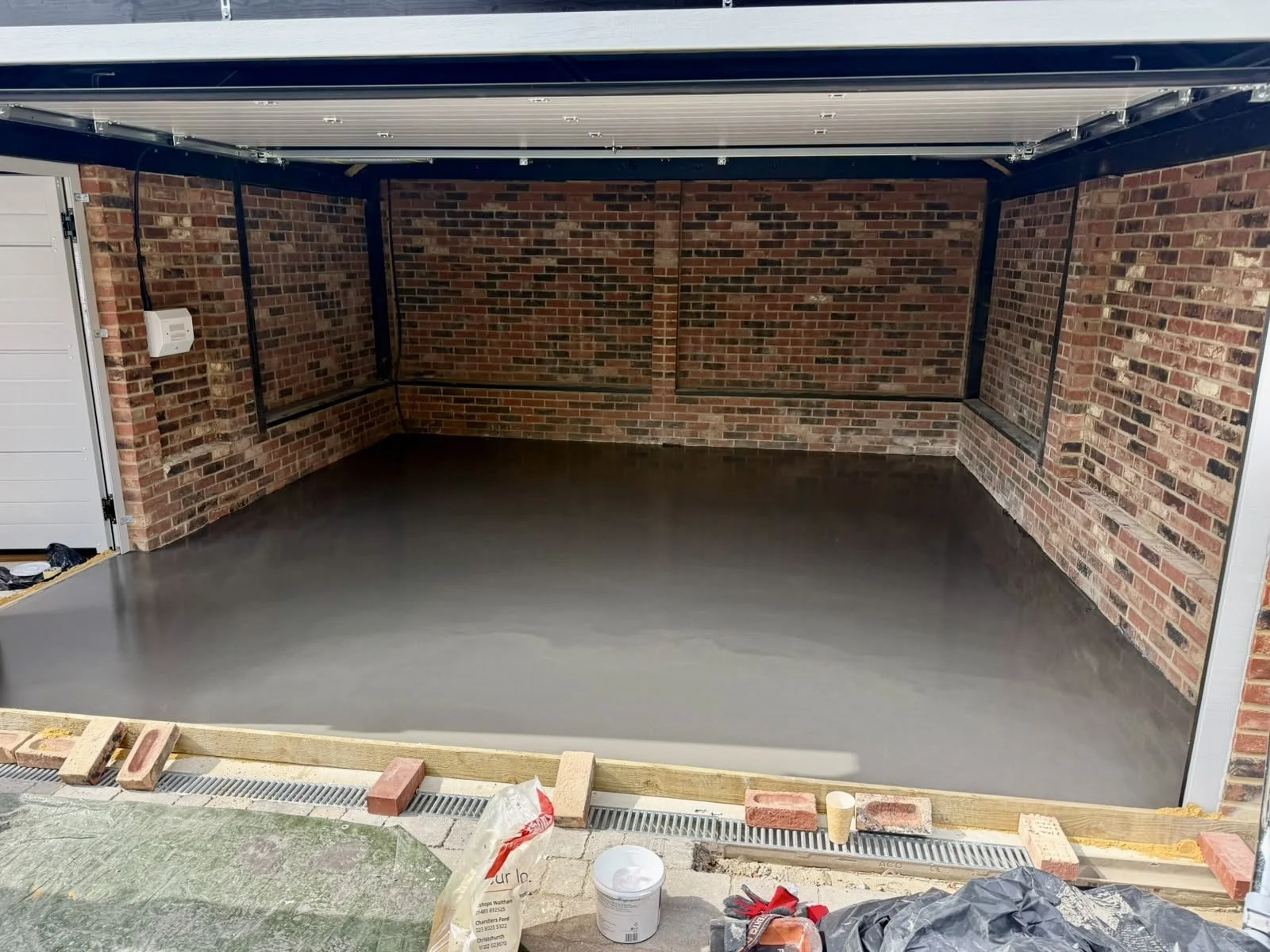 New screed being laid