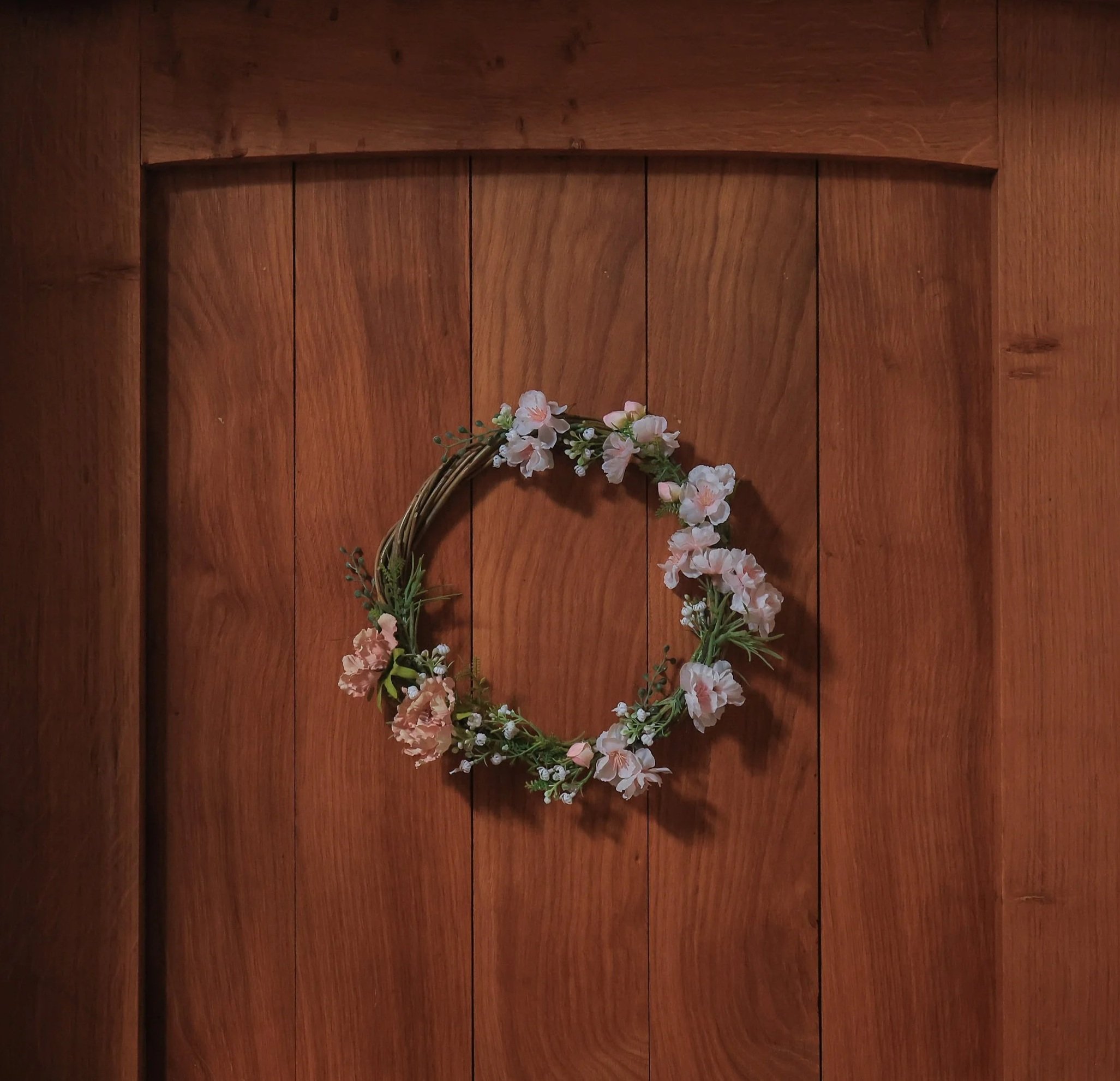 Petite Faux Wreath - Cherry Blossom & Wildflower
