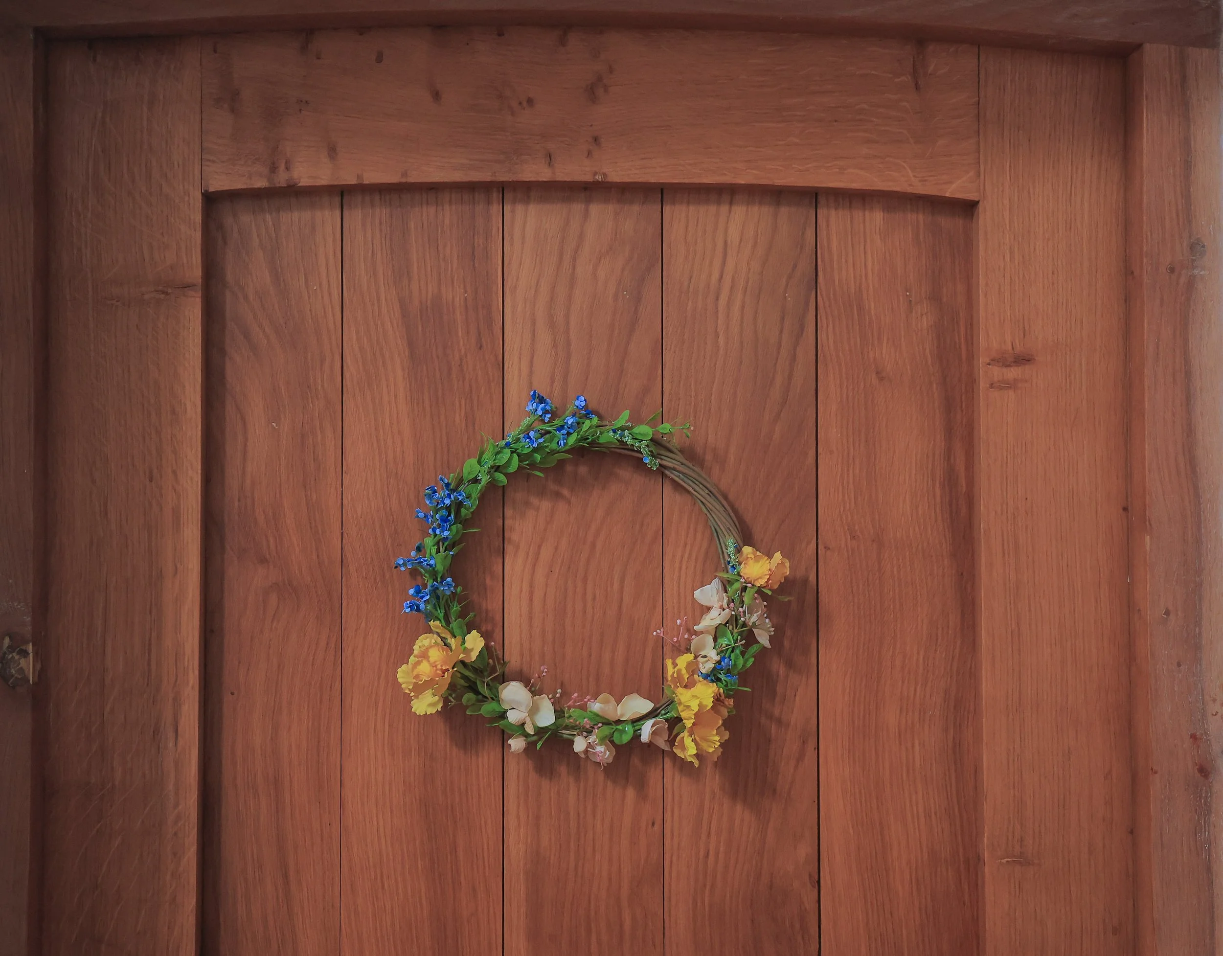 Petite Faux Wreath - Wildflower Yellow