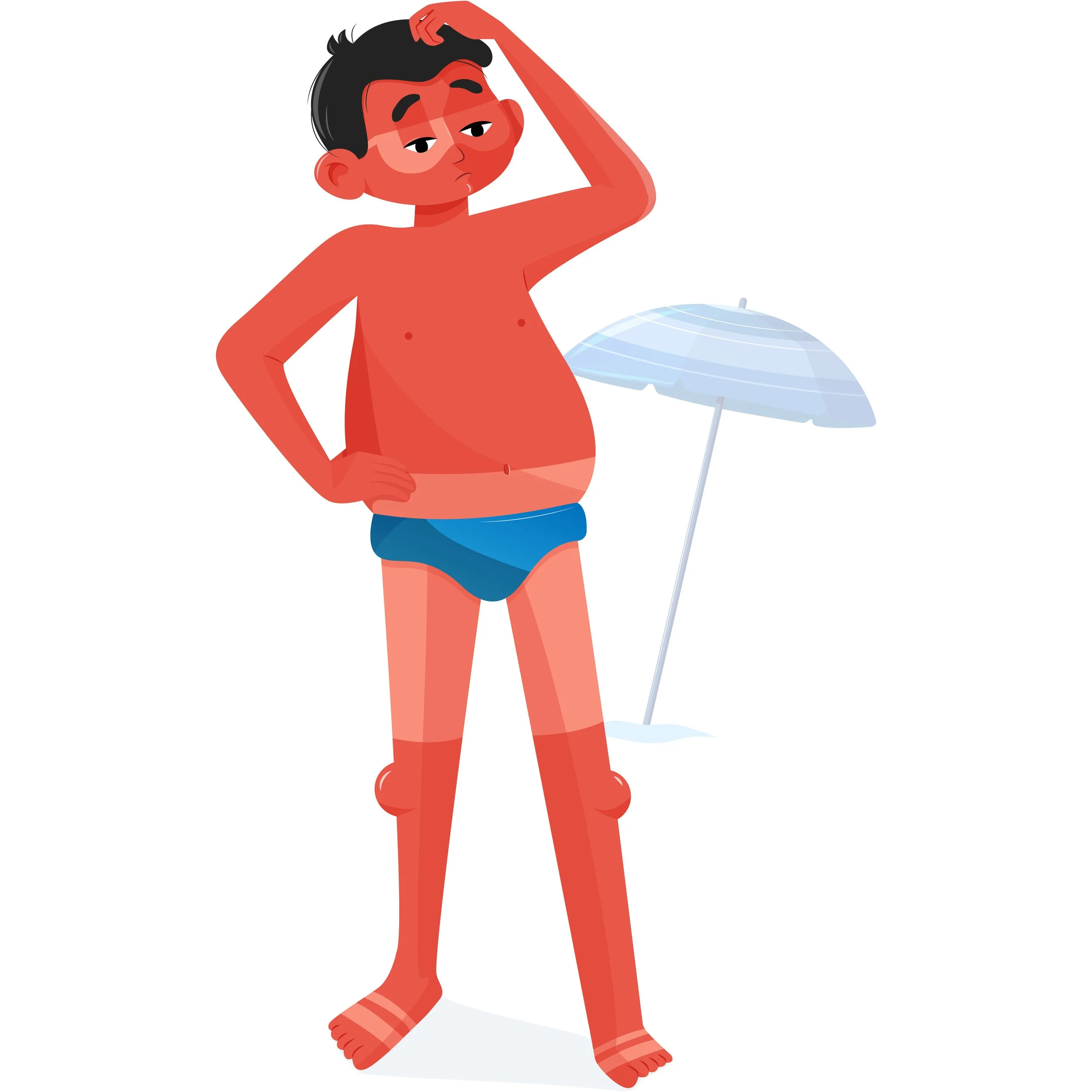 Burned Man At The Beach.jpg