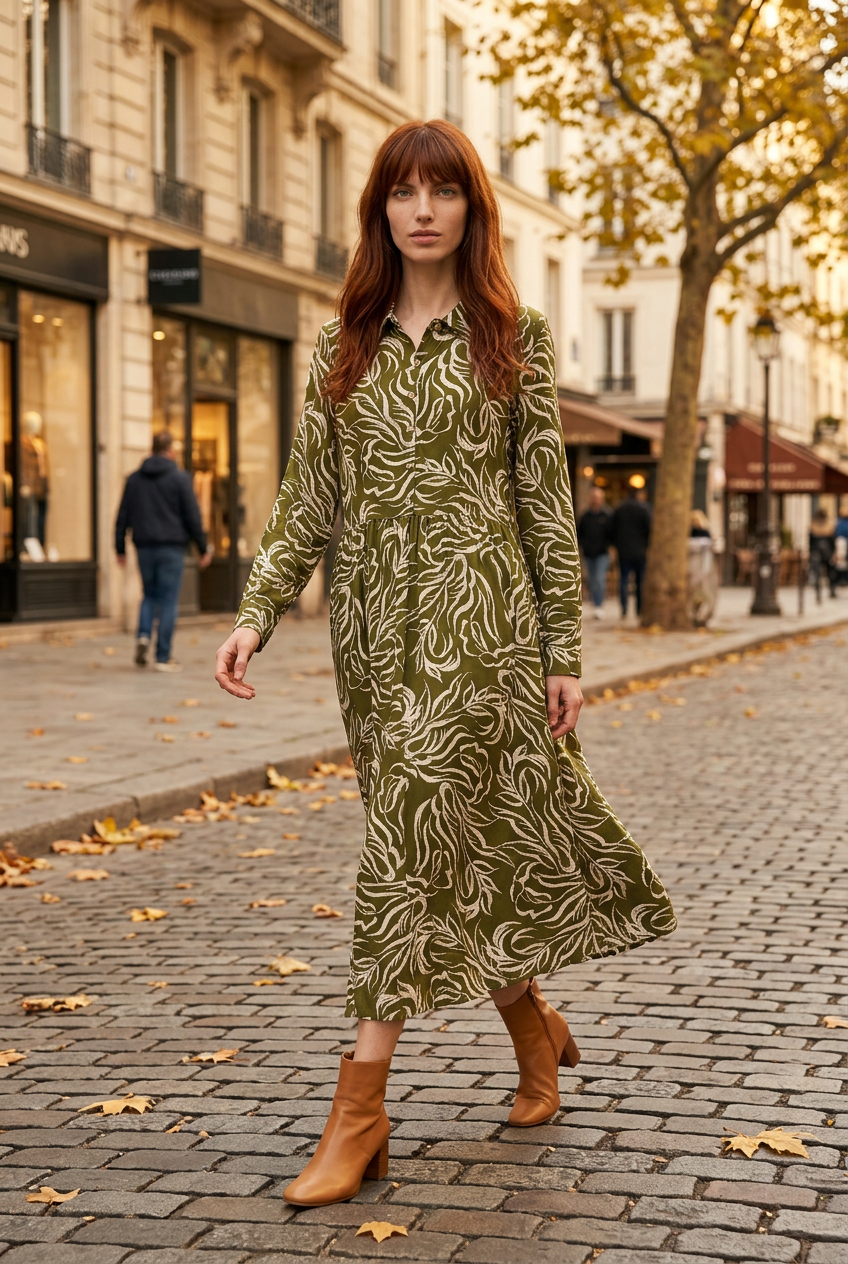 Vestido Midi en Viscosa