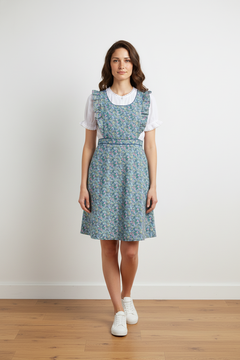 Falda Peto con Volantes Estampada