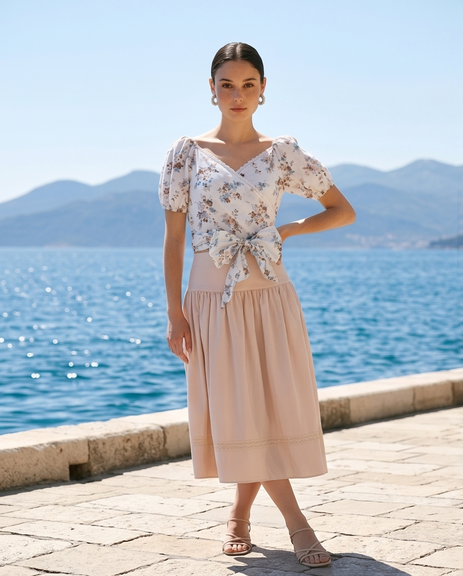 Falda de Algodón con Encanto Artesanal